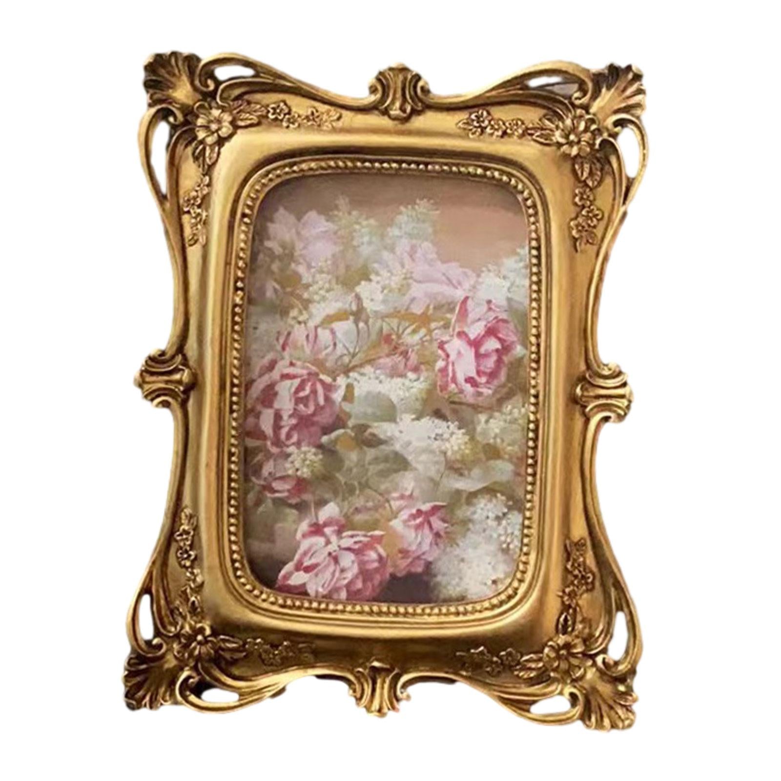 Antique Picture Frames Resin Luxury Photo Frames for Home Desktop Decorative