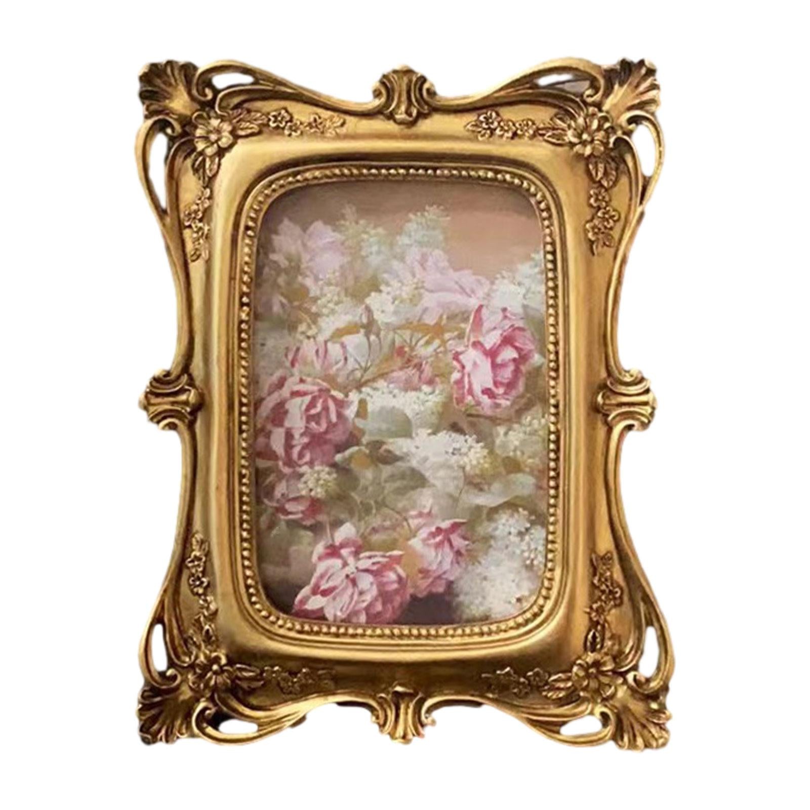 Antique Picture Frames Resin Luxury Photo Frames for Home Desktop Decorative