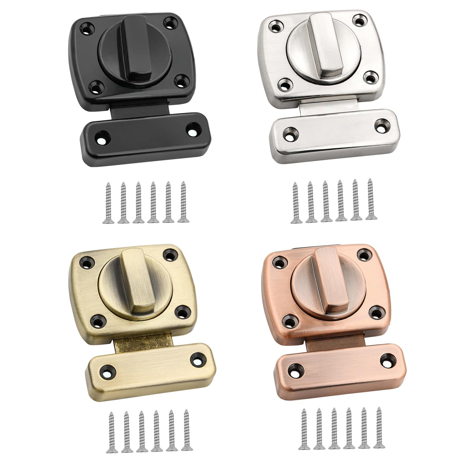 Safety Door Lock Shed with Screws Inside Door Rotate Bolt Latch Gate latches Silver