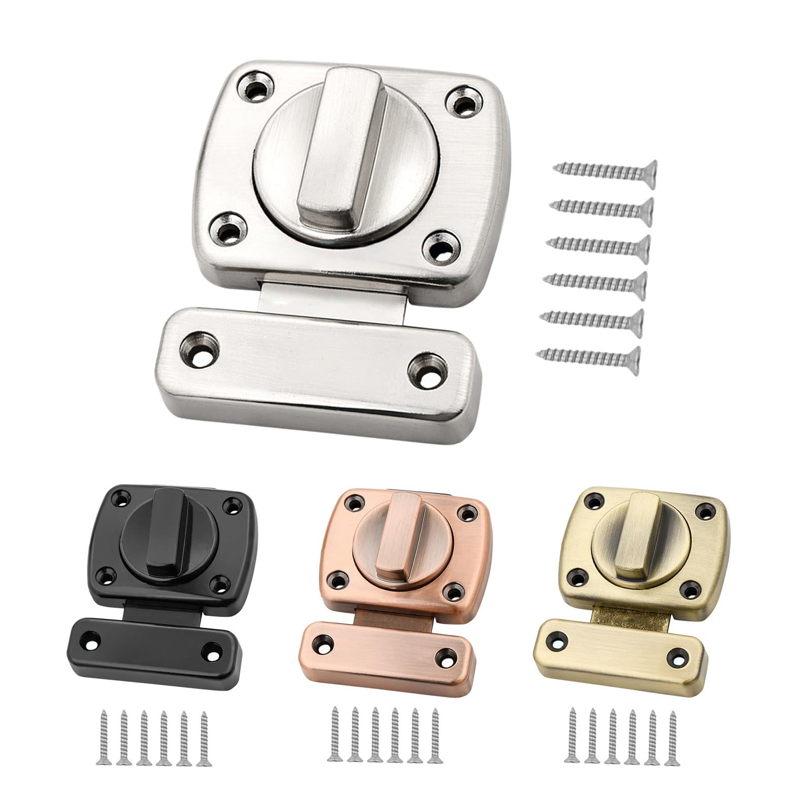 Safety Door Lock Shed with Screws Inside Door Rotate Bolt Latch Gate latches Silver