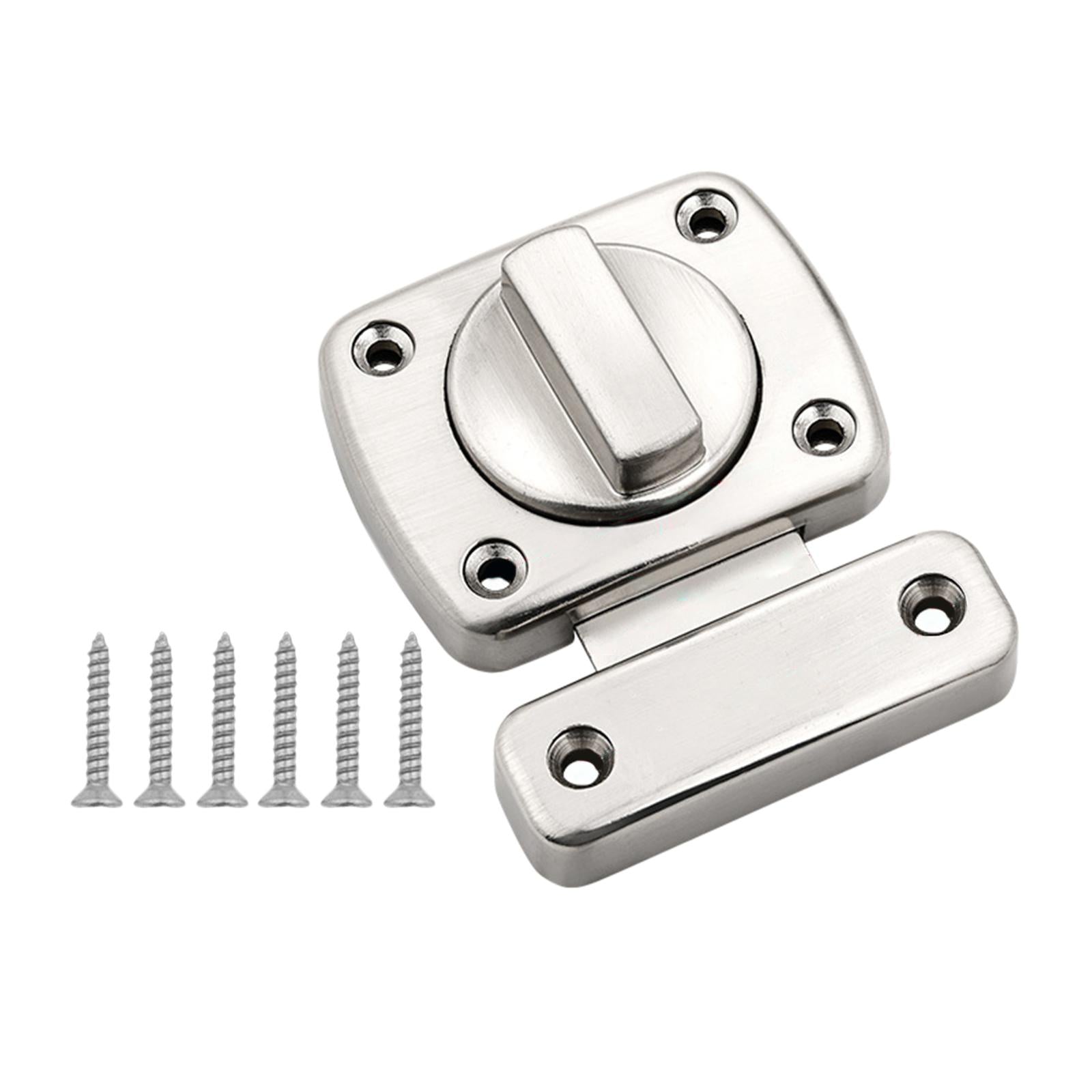 Safety Door Lock Shed with Screws Inside Door Rotate Bolt Latch Gate latches Silver