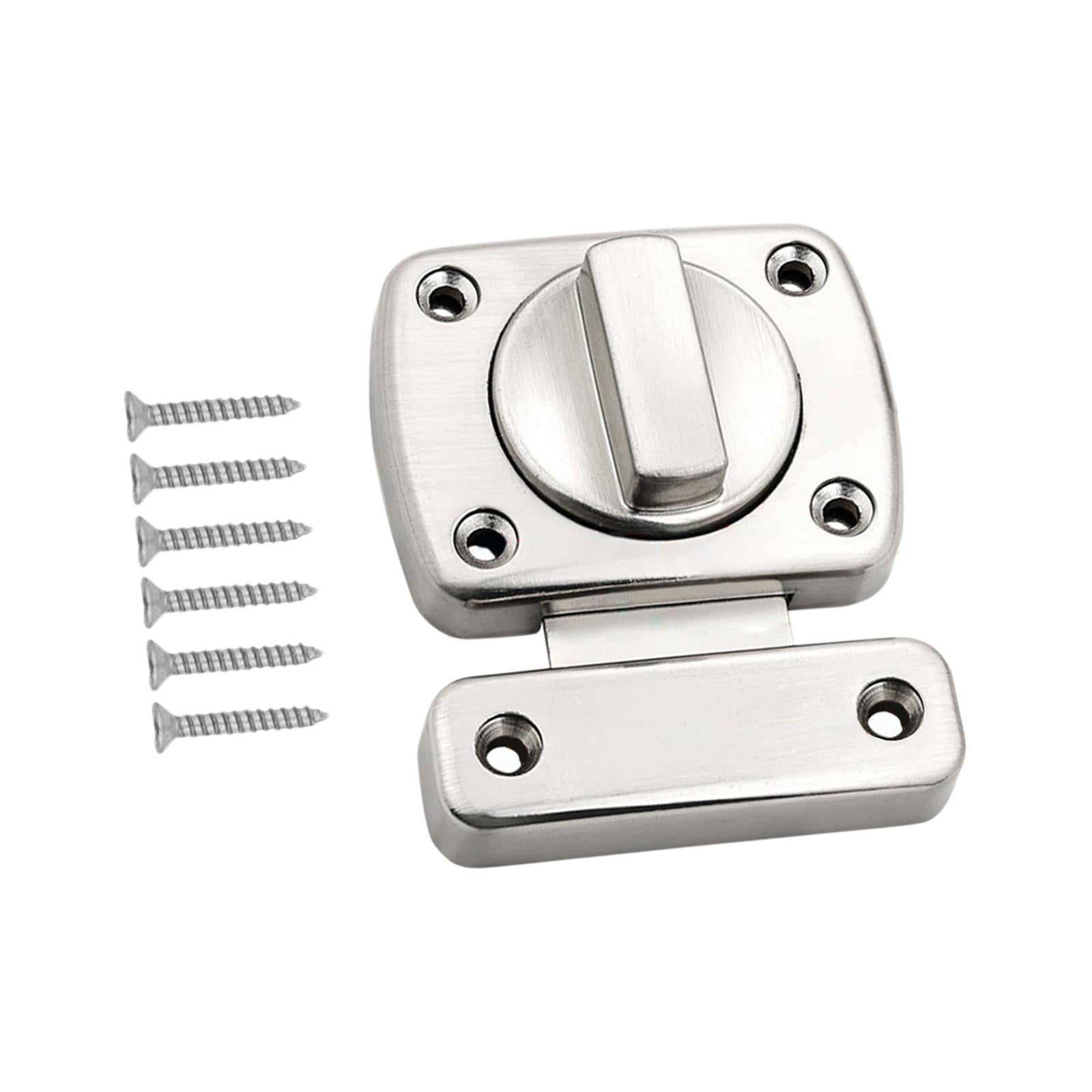 Safety Door Lock Shed with Screws Inside Door Rotate Bolt Latch Gate latches Silver