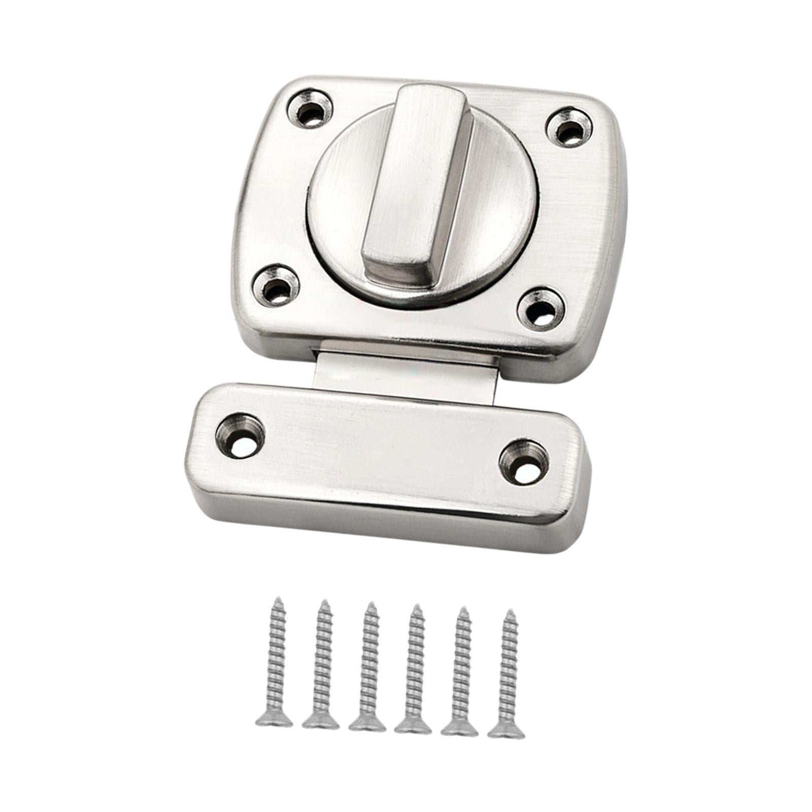 Safety Door Lock Shed with Screws Inside Door Rotate Bolt Latch Gate latches Silver
