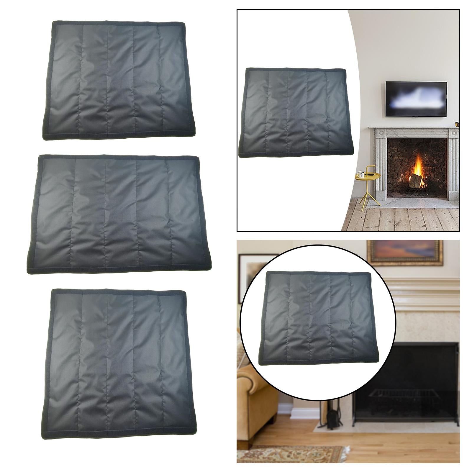 Indoor Fireplace Cover Blocker Fireplace Blanket Energy Saving Heat Loss 99x81cm