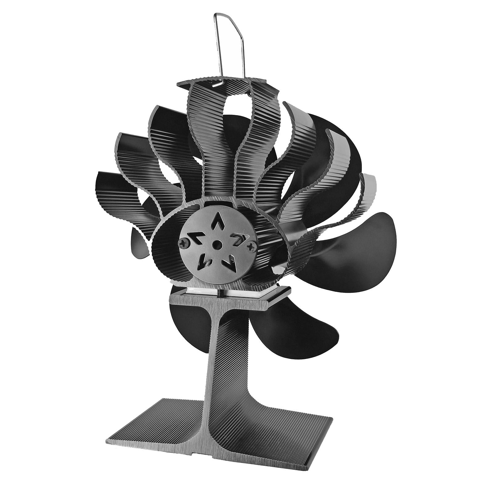 6 Blade Fireplace Stove Fan Eco Friendly Versatile Low Noise Wood Burner Fan