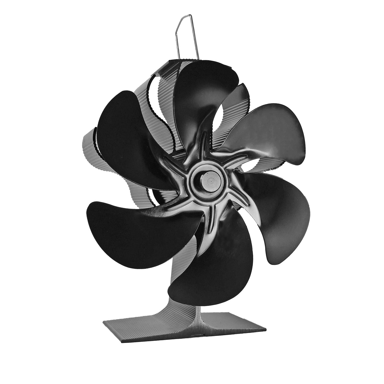 6 Blade Fireplace Stove Fan Eco Friendly Versatile Low Noise Wood Burner Fan