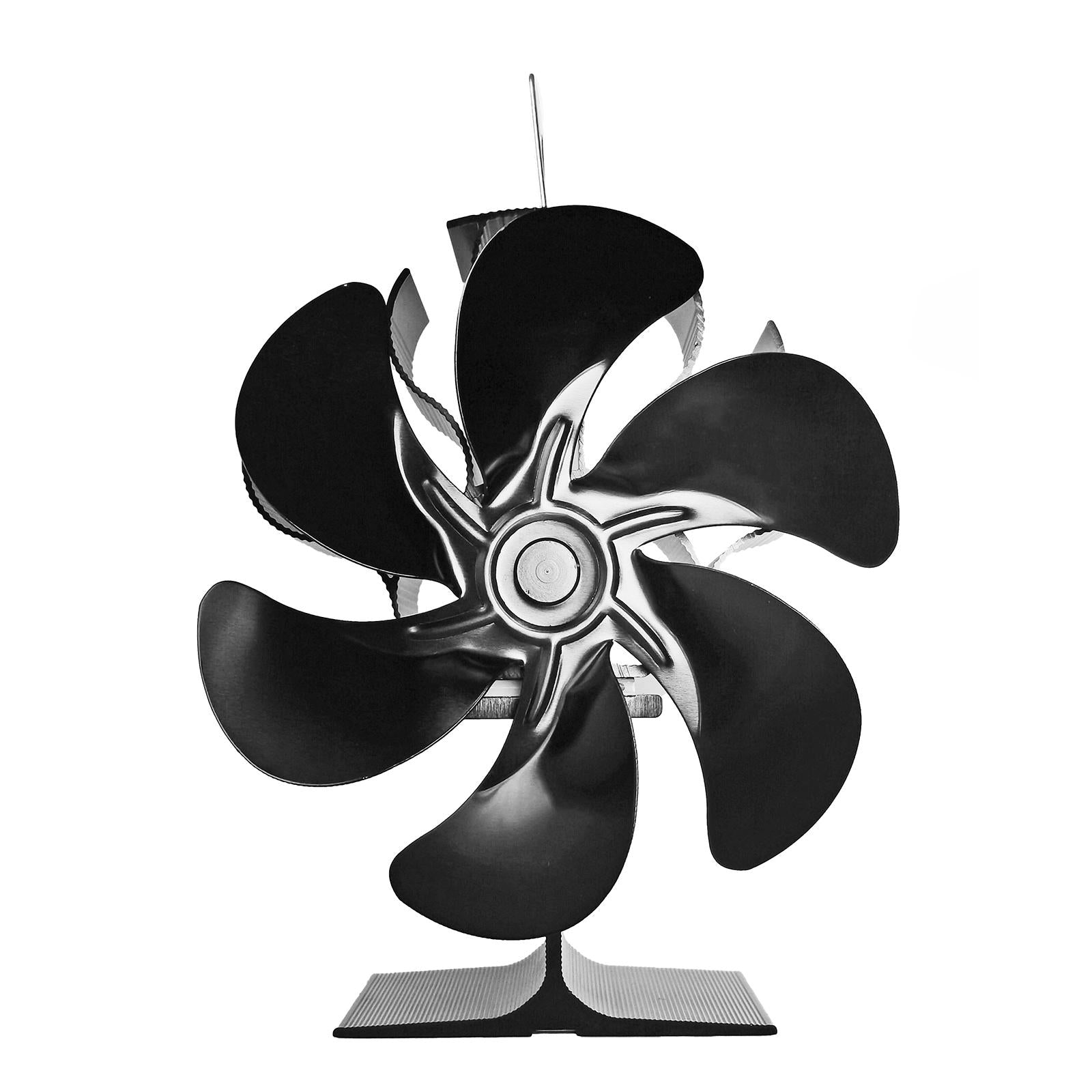 6 Blade Fireplace Stove Fan Eco Friendly Versatile Low Noise Wood Burner Fan