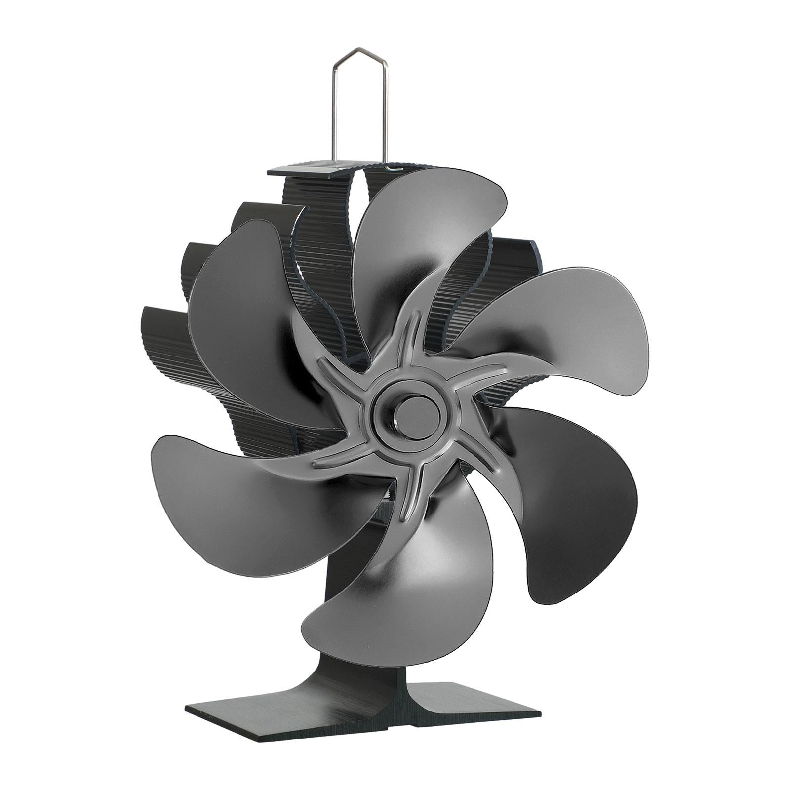 6 Blade Fireplace Stove Fan Eco Friendly Versatile Low Noise Wood Burner Fan