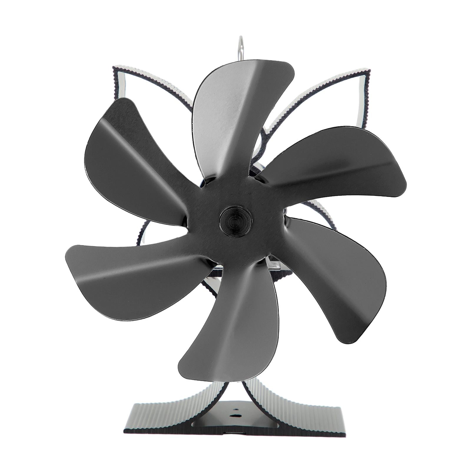 Xmas Logs Burner Heat Powered Fireplace Fan Energy Saving Versatile Aluminum