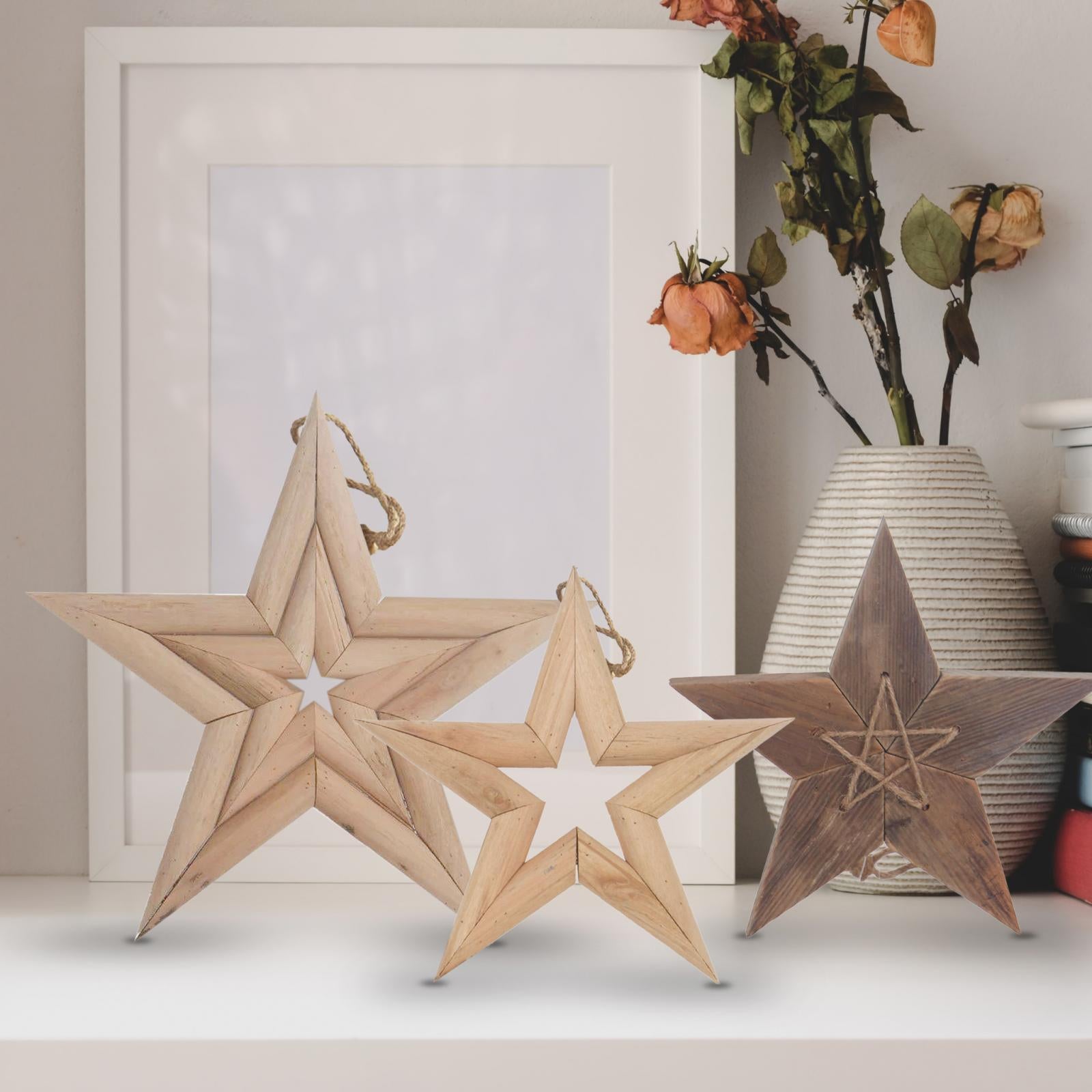 Hanging Wooden Decoration Wall Hanging Ornament for Farmhouse Wedding Cabins Style A