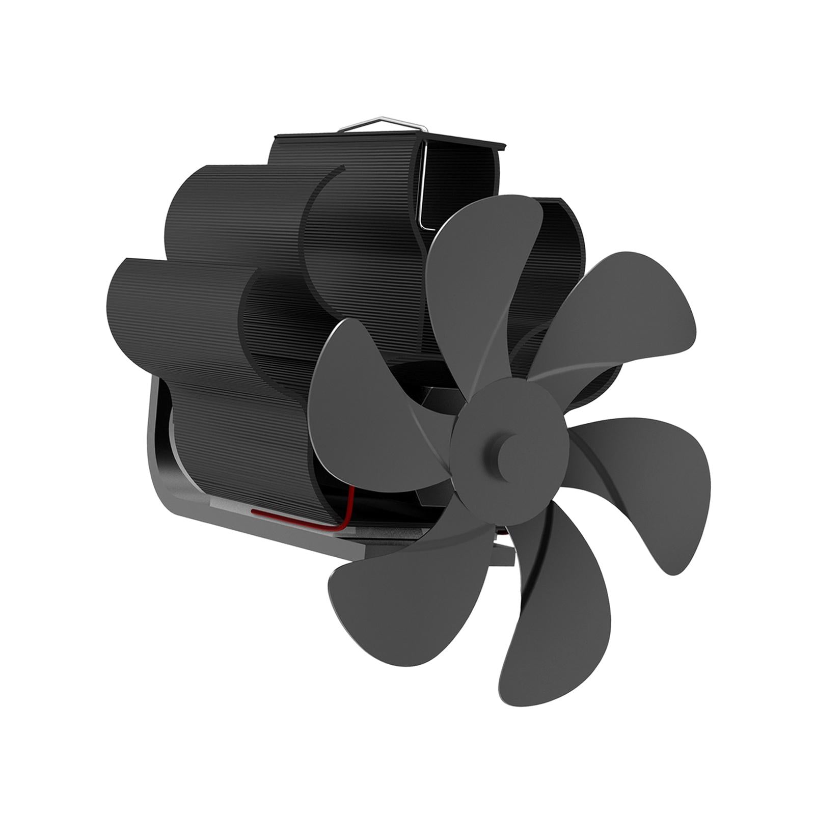Flue Pipe Heat Powered Fireplace Fan 6 Blade Efficient Multipurpose Aluminum