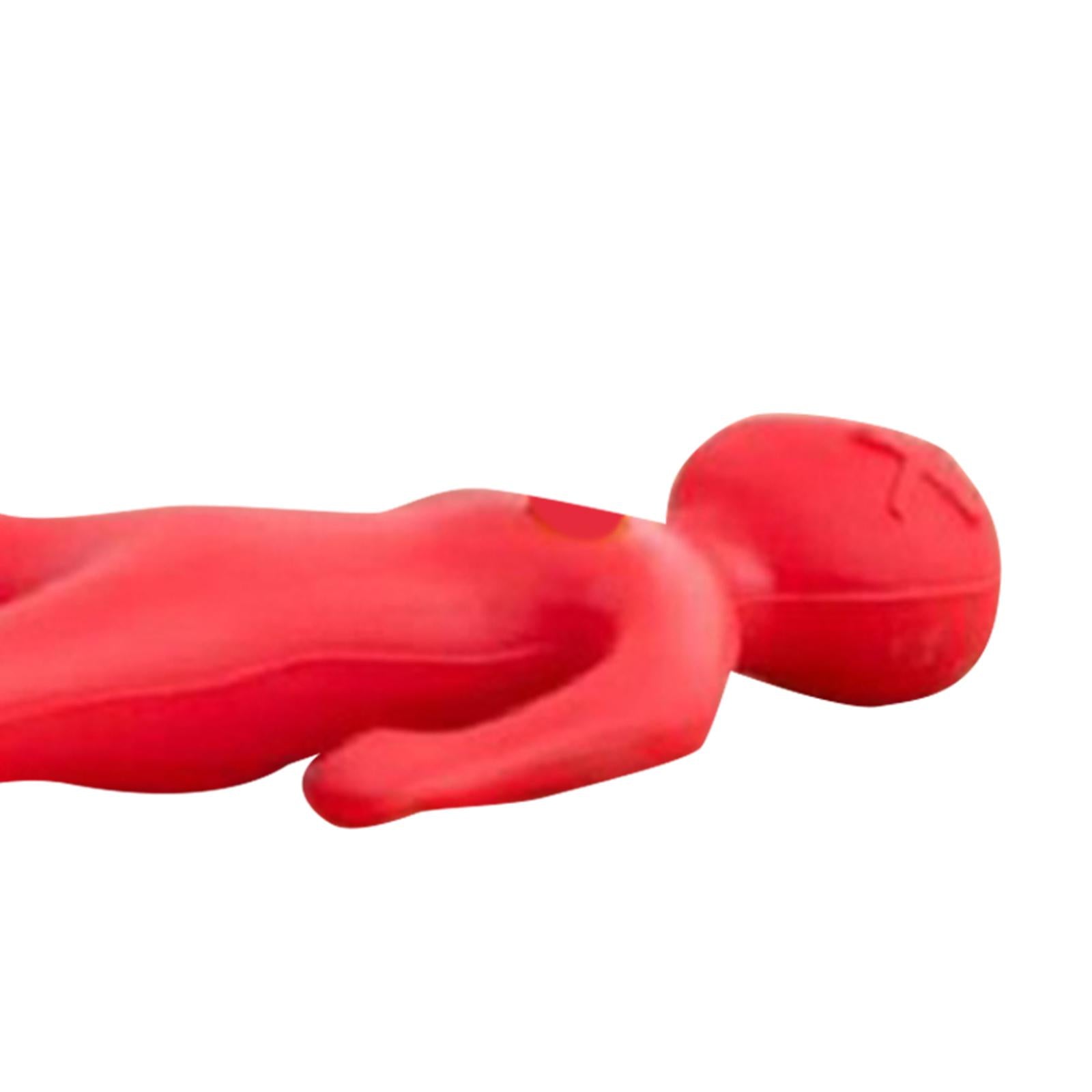 Pencil Holder Desk Decoration Red Human Figurine Shape Portable Pen Cotainer