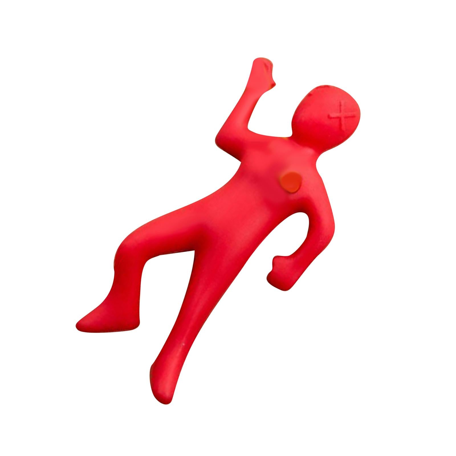 Pencil Holder Desk Decoration Red Human Figurine Shape Portable Pen Cotainer