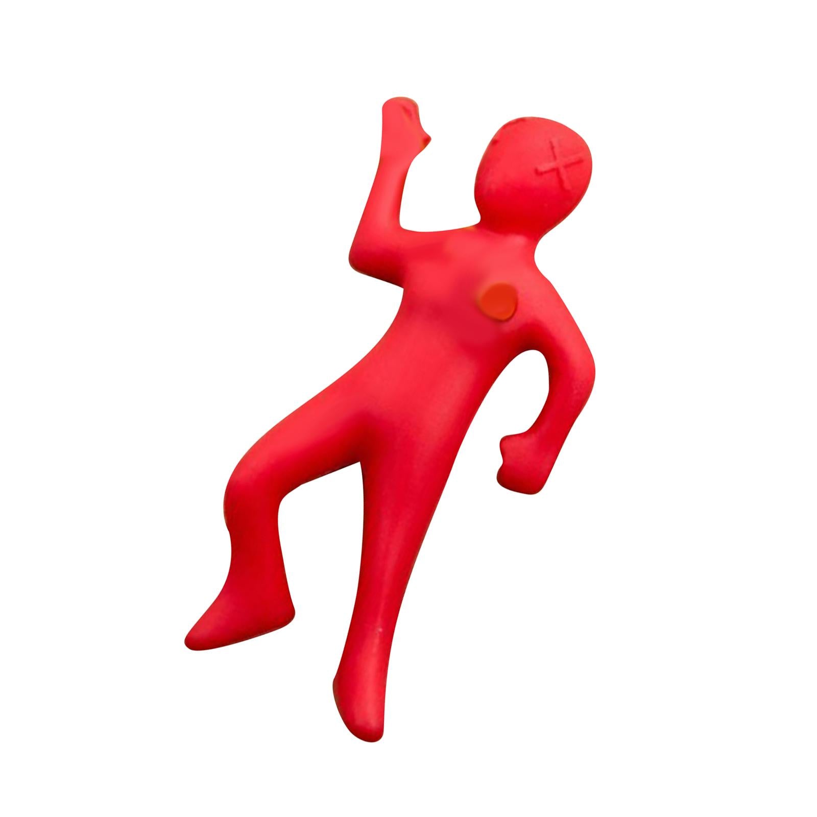 Pencil Holder Desk Decoration Red Human Figurine Shape Portable Pen Cotainer