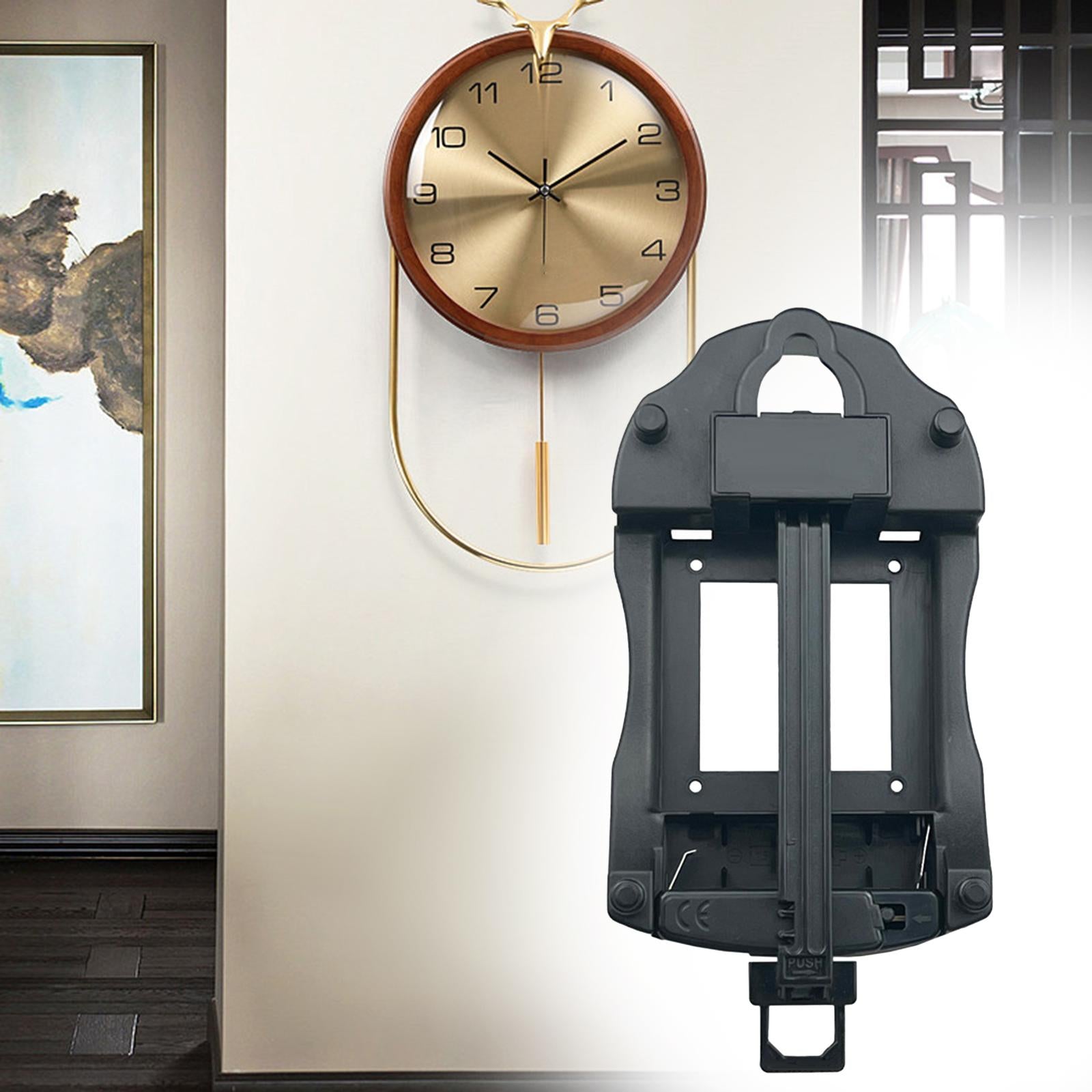 Pendulum Clock Movement Easy to Install Black Quartz DIY Wall Clock Movement