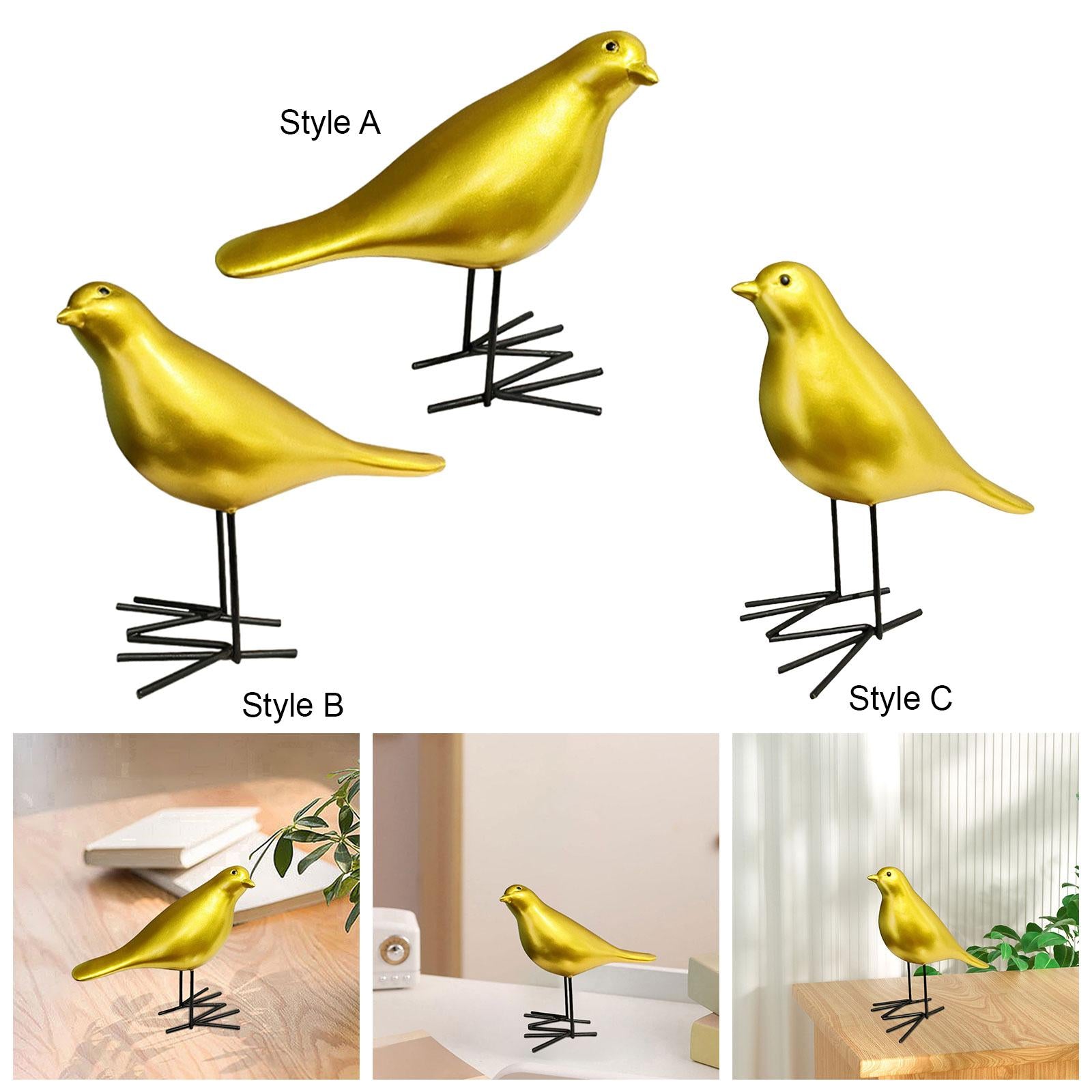 Bird Statue Sculpture Adorable Bird Figurine for Office Indoor Festival StyleA 15x7.5x14.5cm