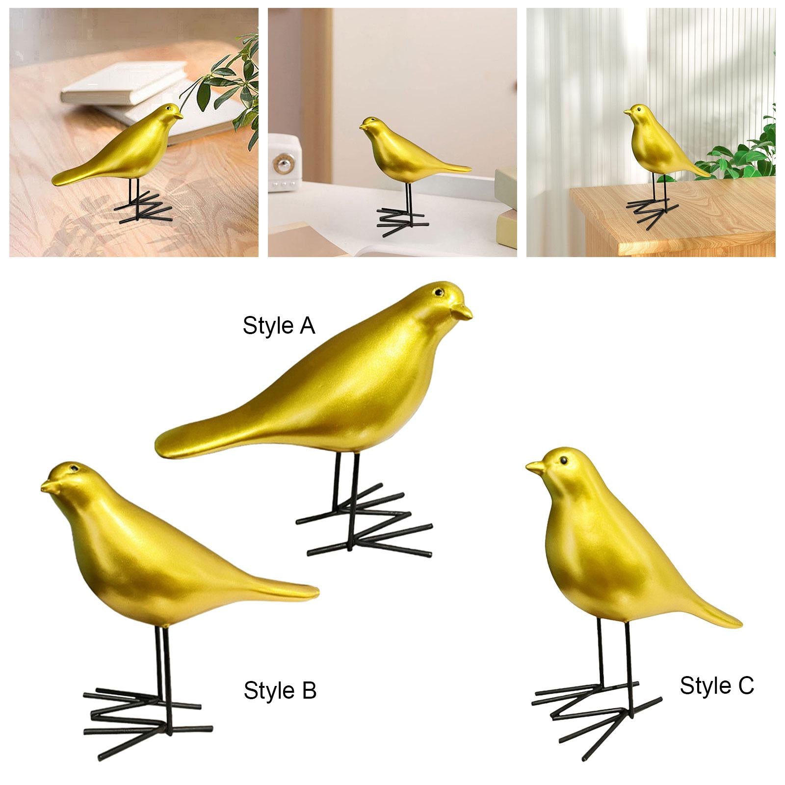 Bird Statue Sculpture Adorable Bird Figurine for Office Indoor Festival StyleA 15x7.5x14.5cm