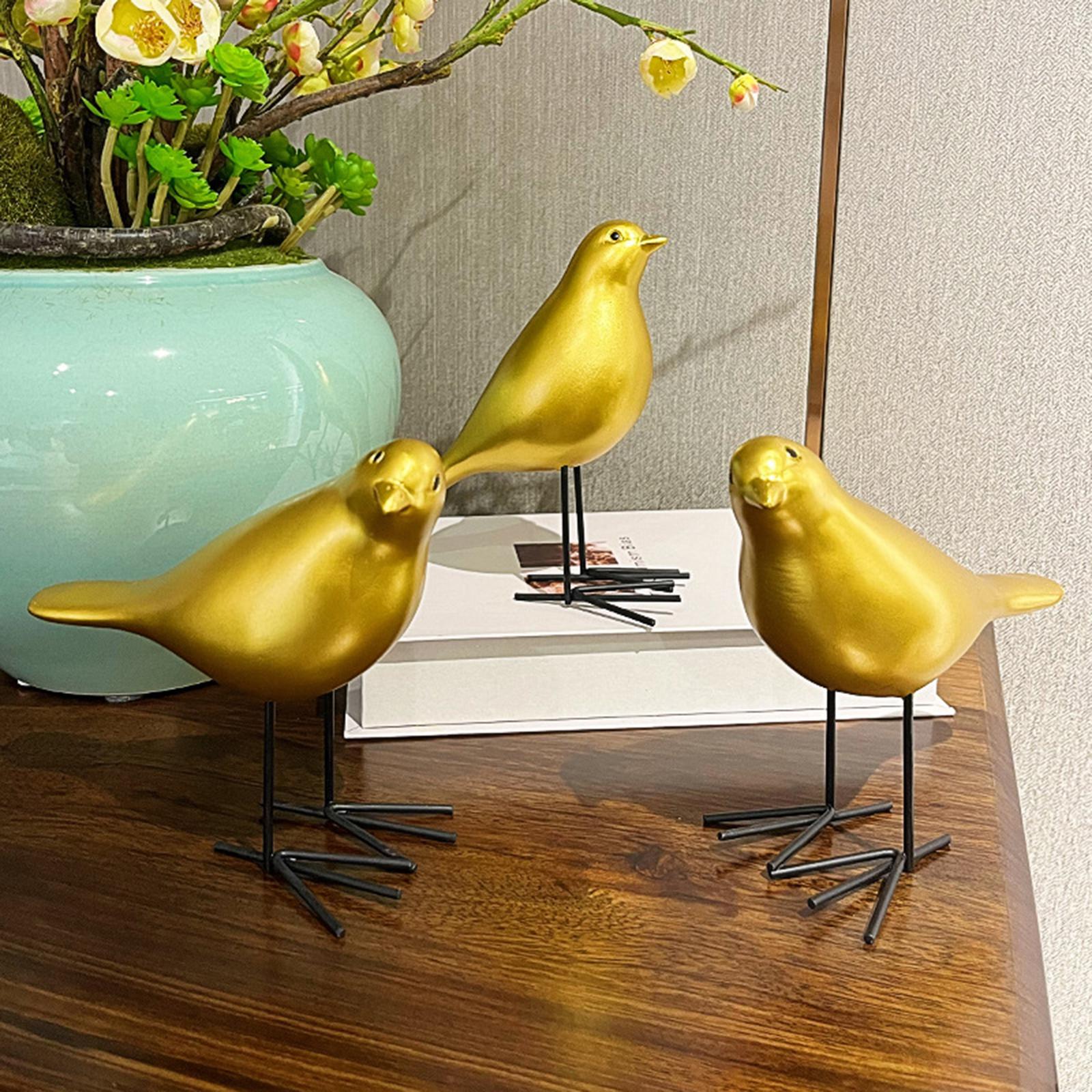 Bird Statue Sculpture Adorable Bird Figurine for Office Indoor Festival StyleA 15x7.5x14.5cm