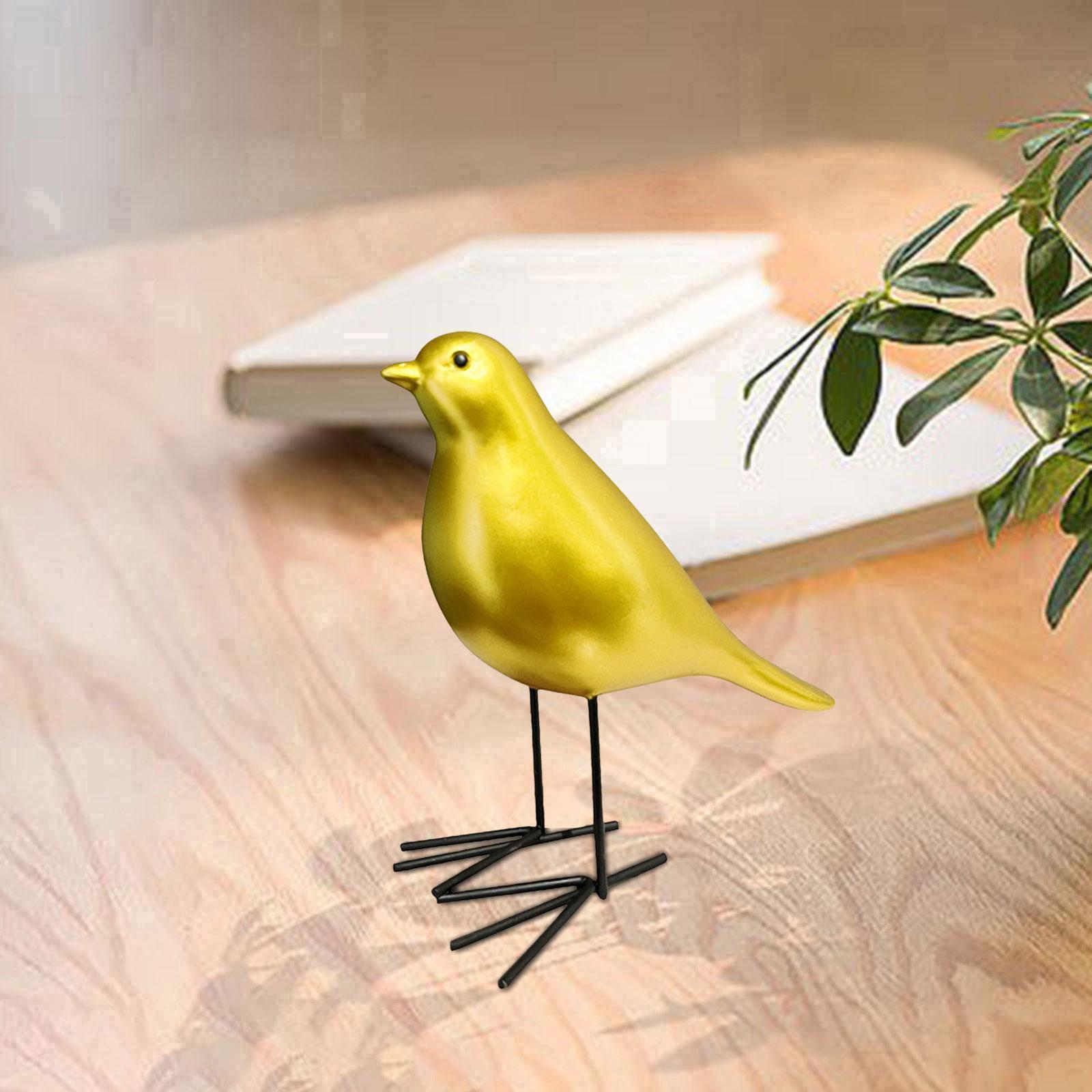 Bird Statue Sculpture Adorable Bird Figurine for Office Indoor Festival StyleC 15x7.5x15.5cm