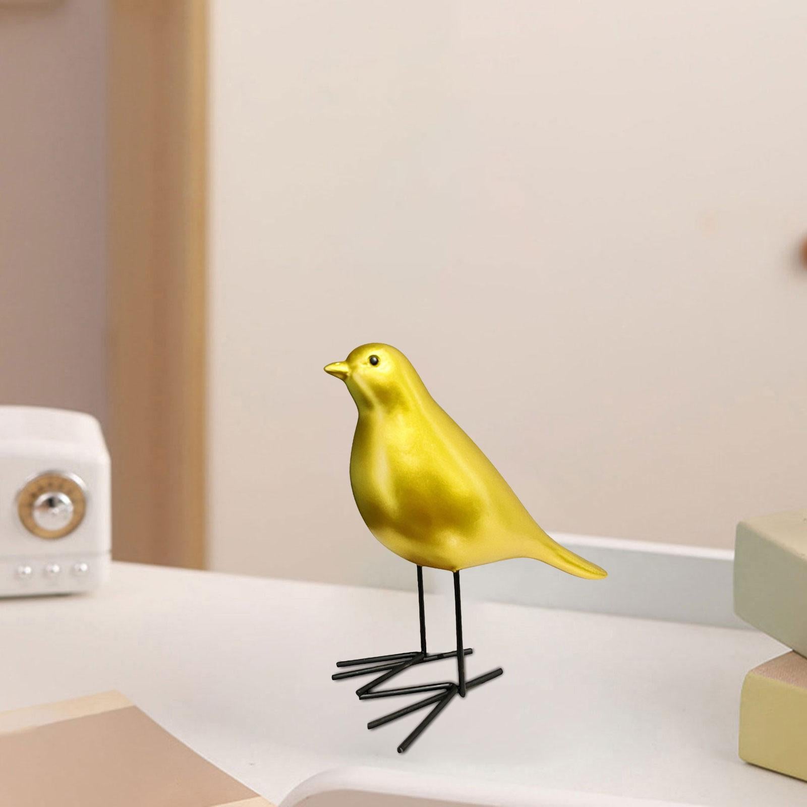 Bird Statue Sculpture Adorable Bird Figurine for Office Indoor Festival StyleC 15x7.5x15.5cm