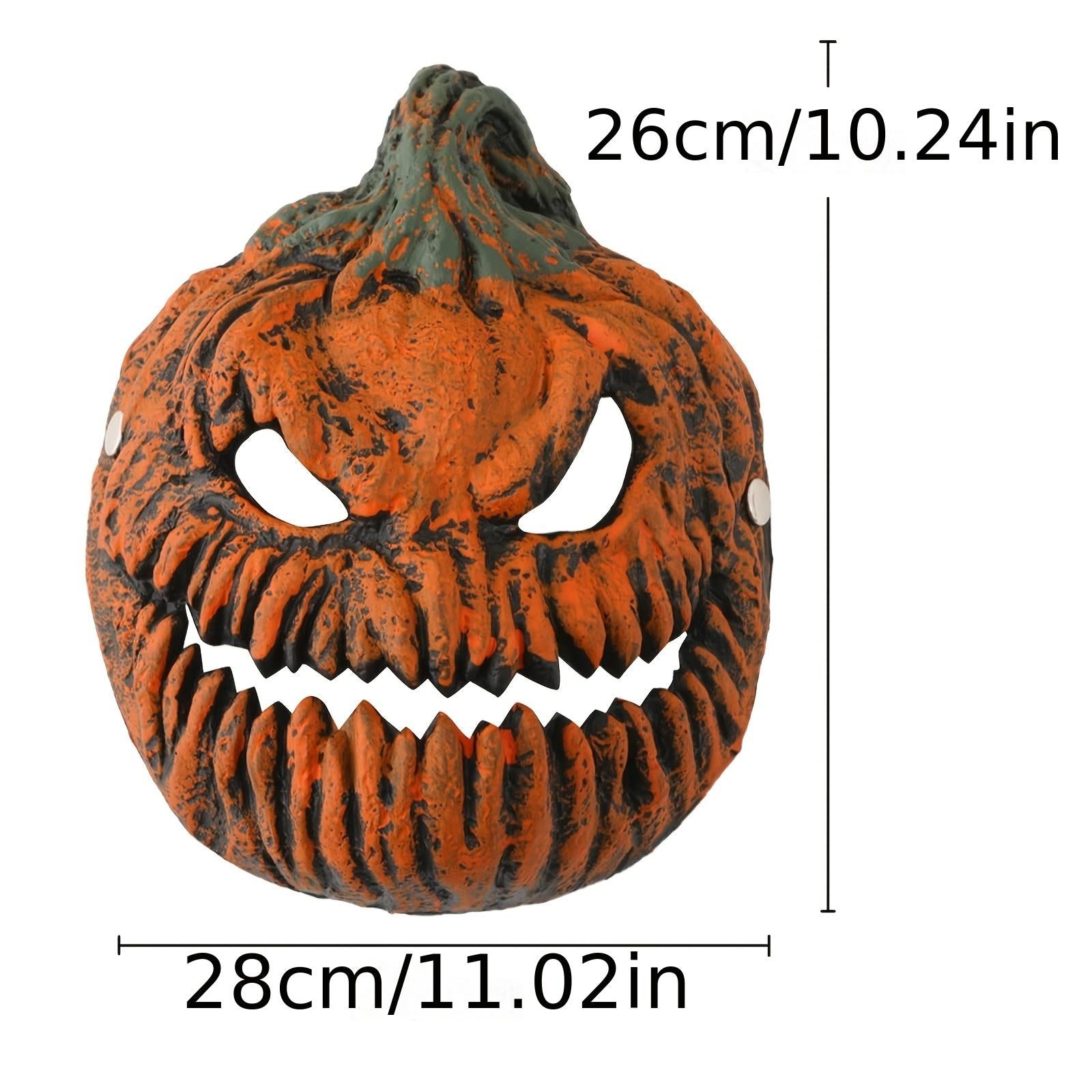 Halloween Pumpkin Mask Decor Halloween Lamp Cover for Shows Cosplay Festival 2 Pieces