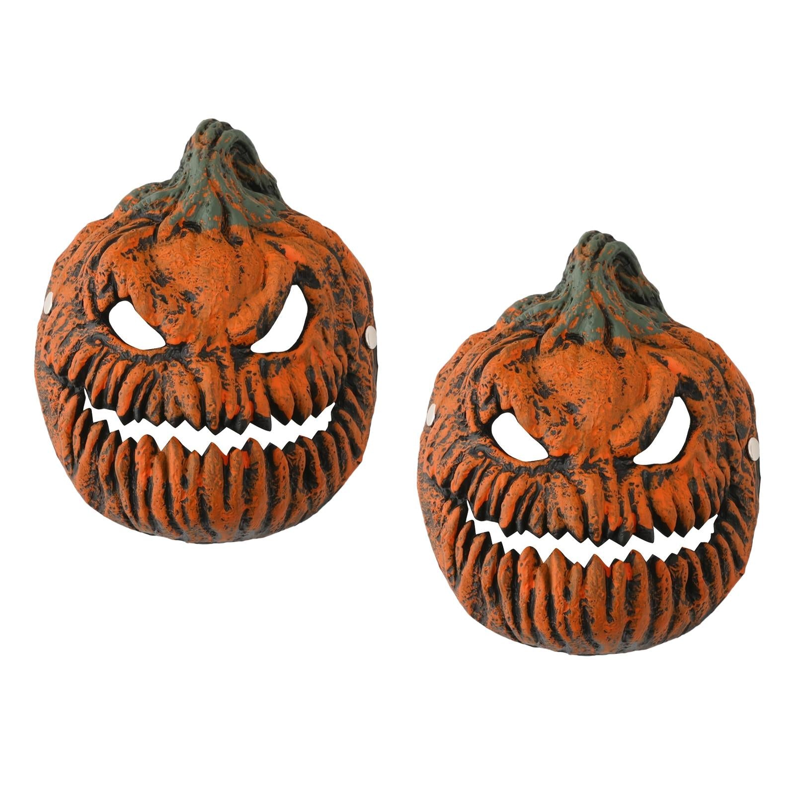 Halloween Pumpkin Mask Decor Halloween Lamp Cover for Shows Cosplay Festival 2 Pieces