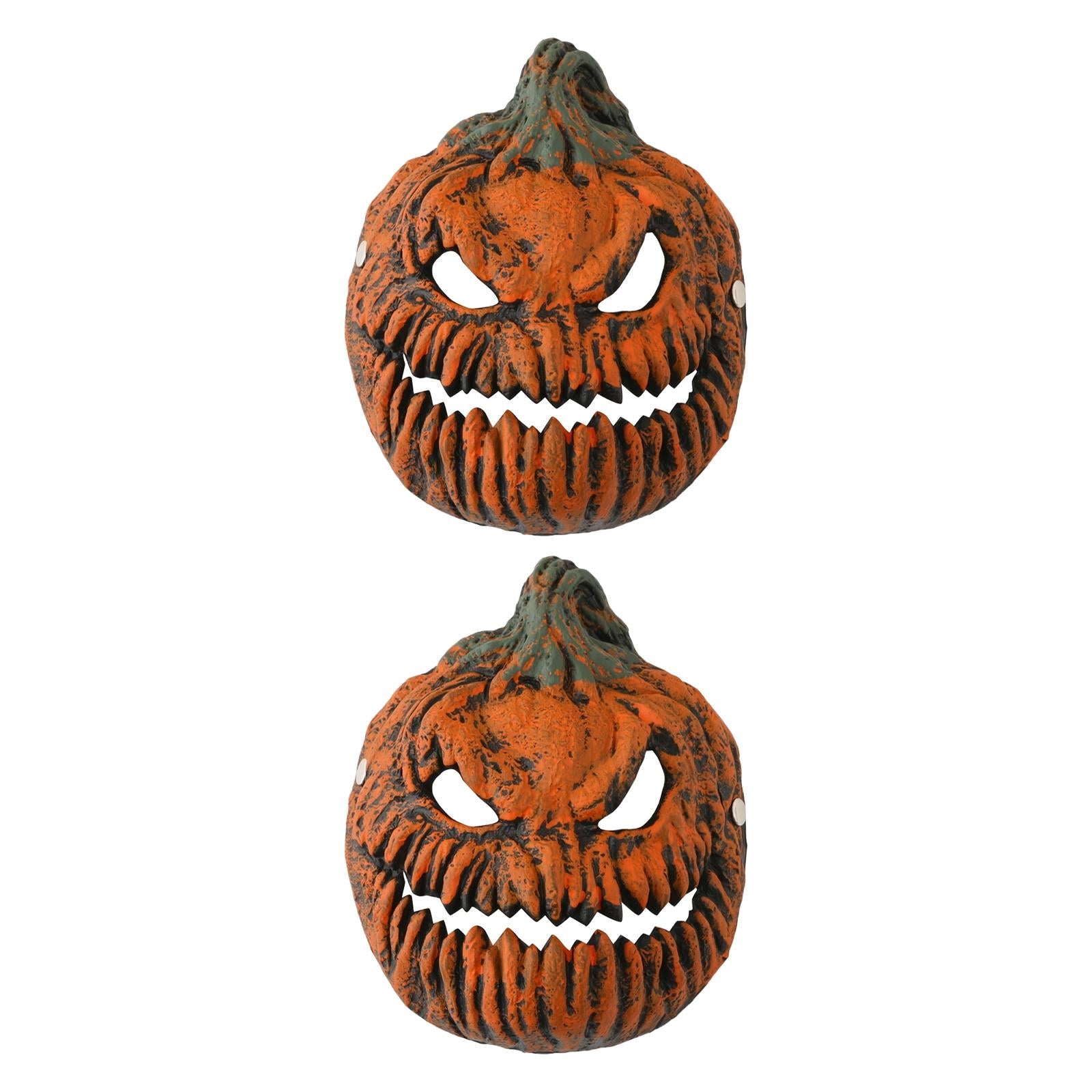 Halloween Pumpkin Mask Decor Halloween Lamp Cover for Shows Cosplay Festival 2 Pieces