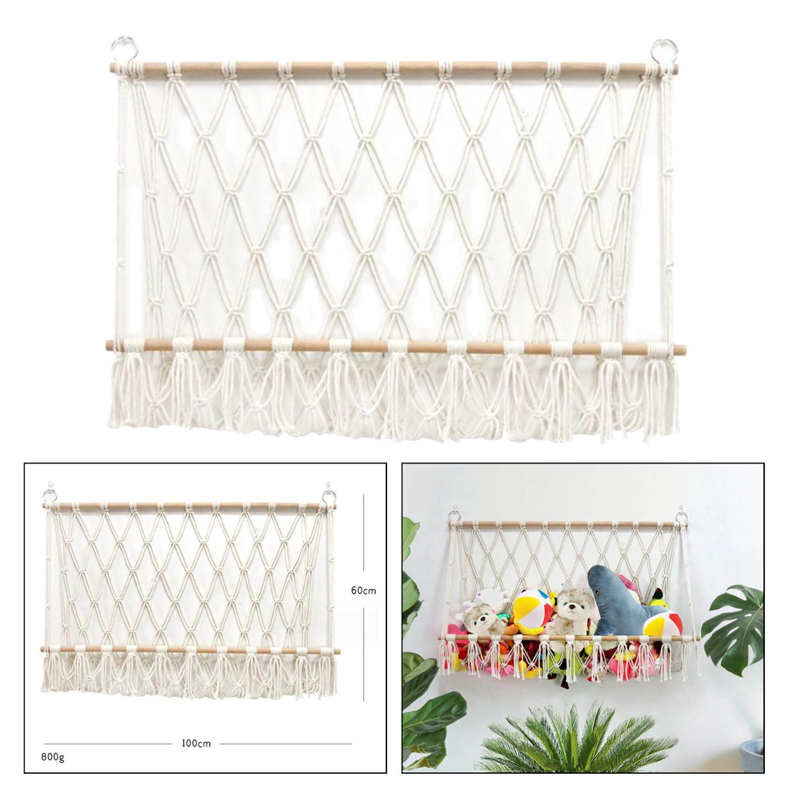 Stuffed Animals Net Boho Stuffed Toys Organizer Net for Play Room Decoration