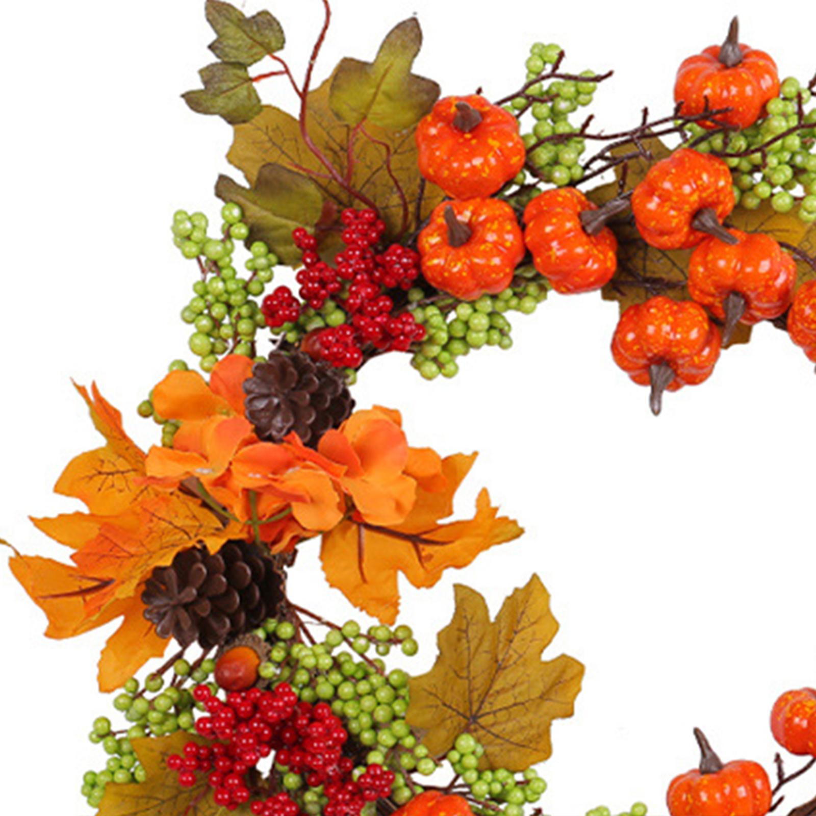Fall Wreath for Front Door Garland Autumn Wreath for Party Home Thanksgiving