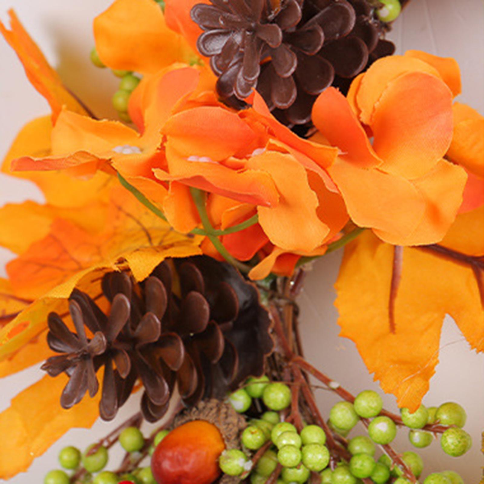 Fall Wreath for Front Door Garland Autumn Wreath for Party Home Thanksgiving