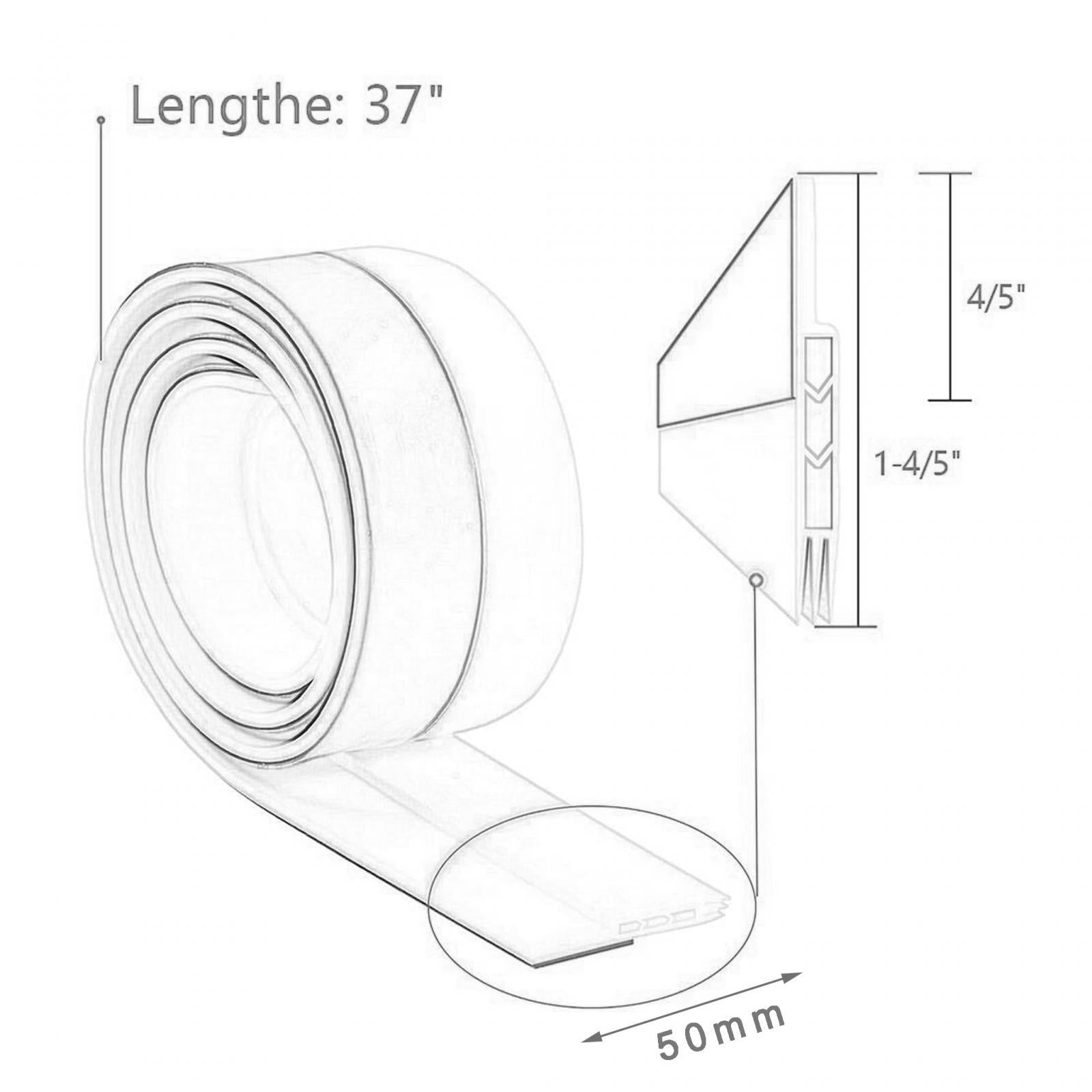 Door Draft Stopper Windproof Sealing Strip for Windows Gaps Shower Doors