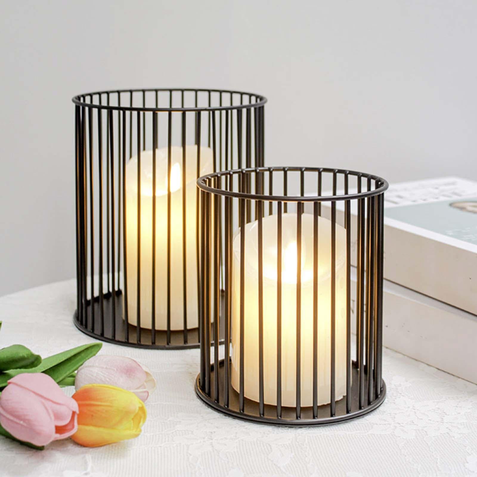 Tea Light Candle Holder Iron Wire Candlestick Holder for Bedroom Home Vanity
