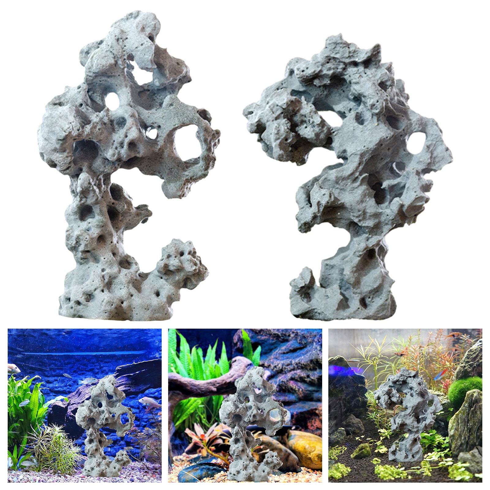 Fish Tank Rock Terrarium Artificial Rockery Fish Hiding Cave Fish Tank Decor A
