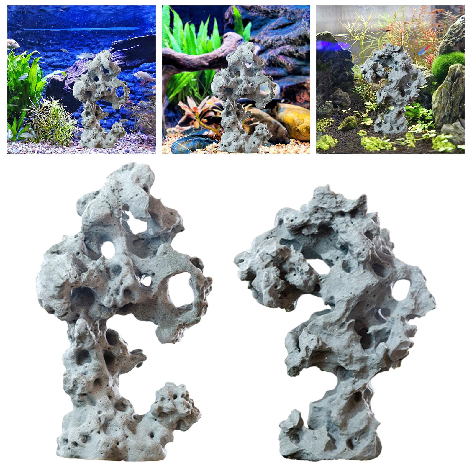 Fish Tank Rock Terrarium Artificial Rockery Fish Hiding Cave Fish Tank Decor A