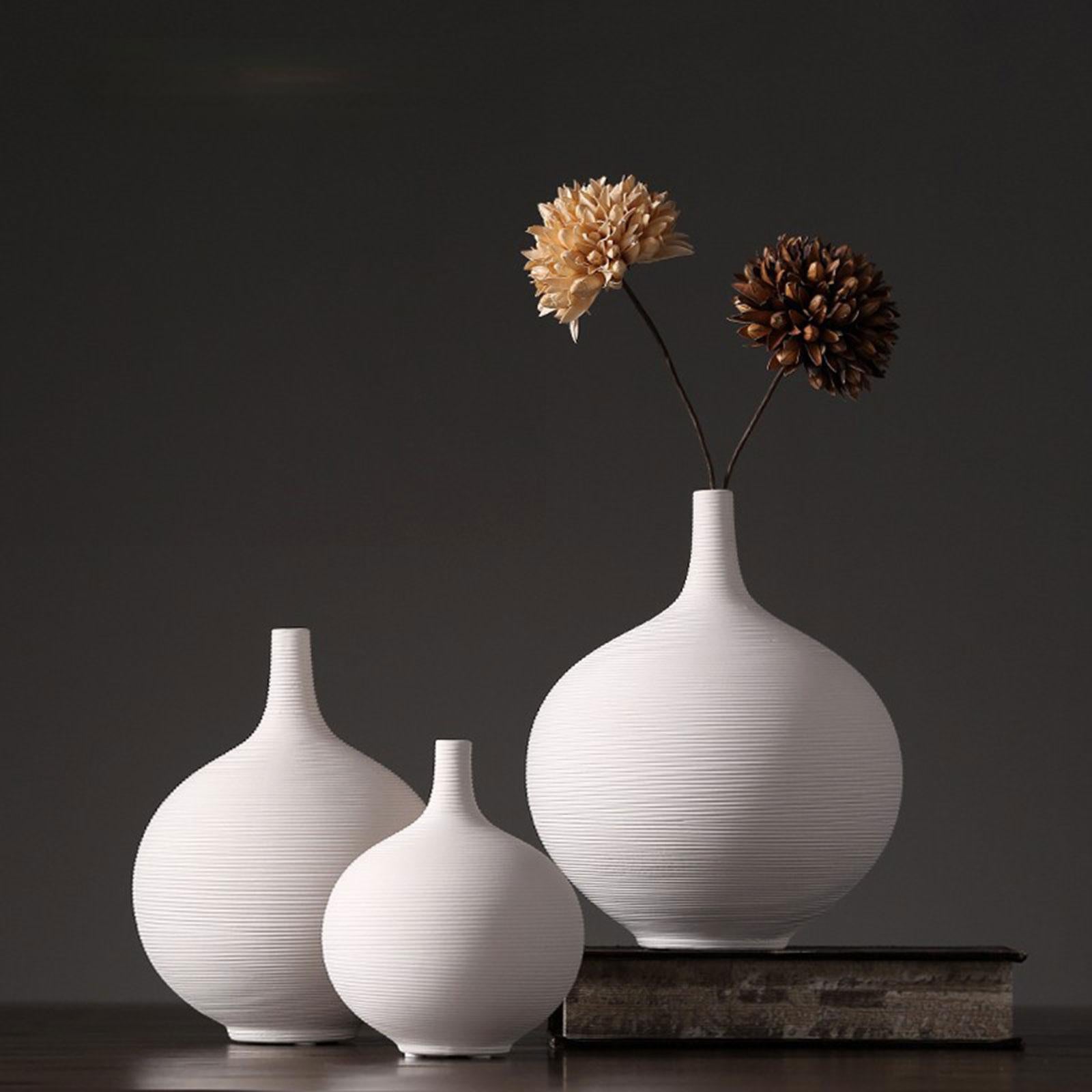Ceramic Vase Modern Flower Container Holder for Living Room Table 24cmx19.5cm