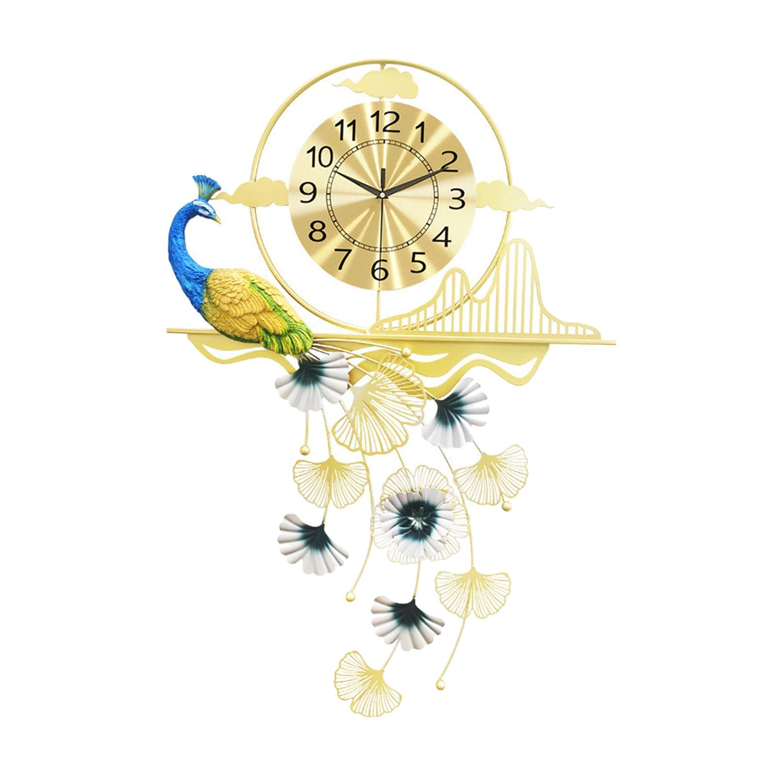 Peacock Wall Clock Indoor Wall Clock for Children's Bedroom Living Room Home