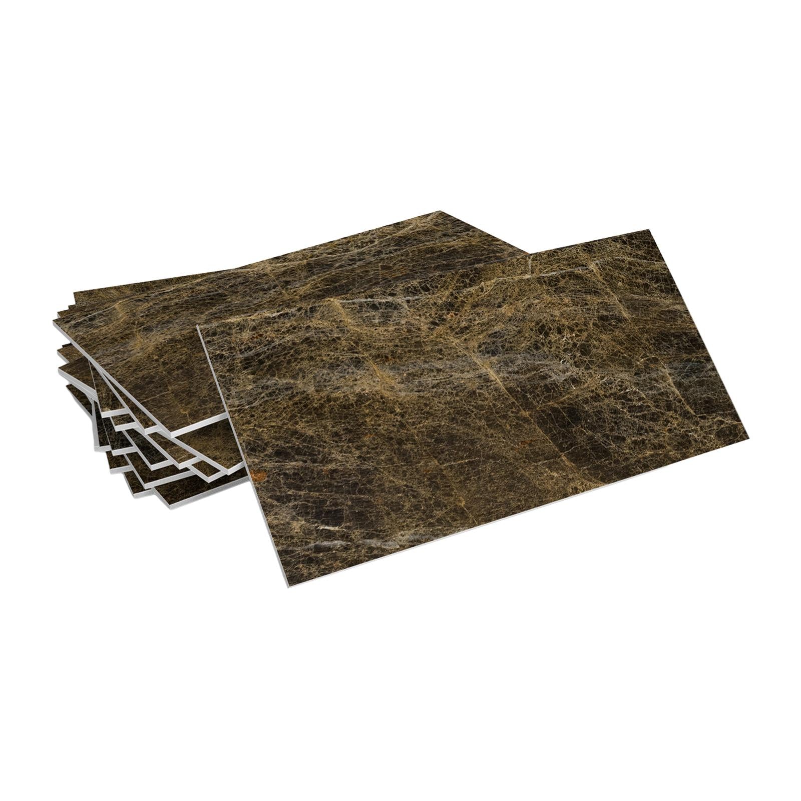 16Pcs Foam Wallpaper Peel and Sticker Wall Panels for Bathroom Kitchen Bedroom brown lines
