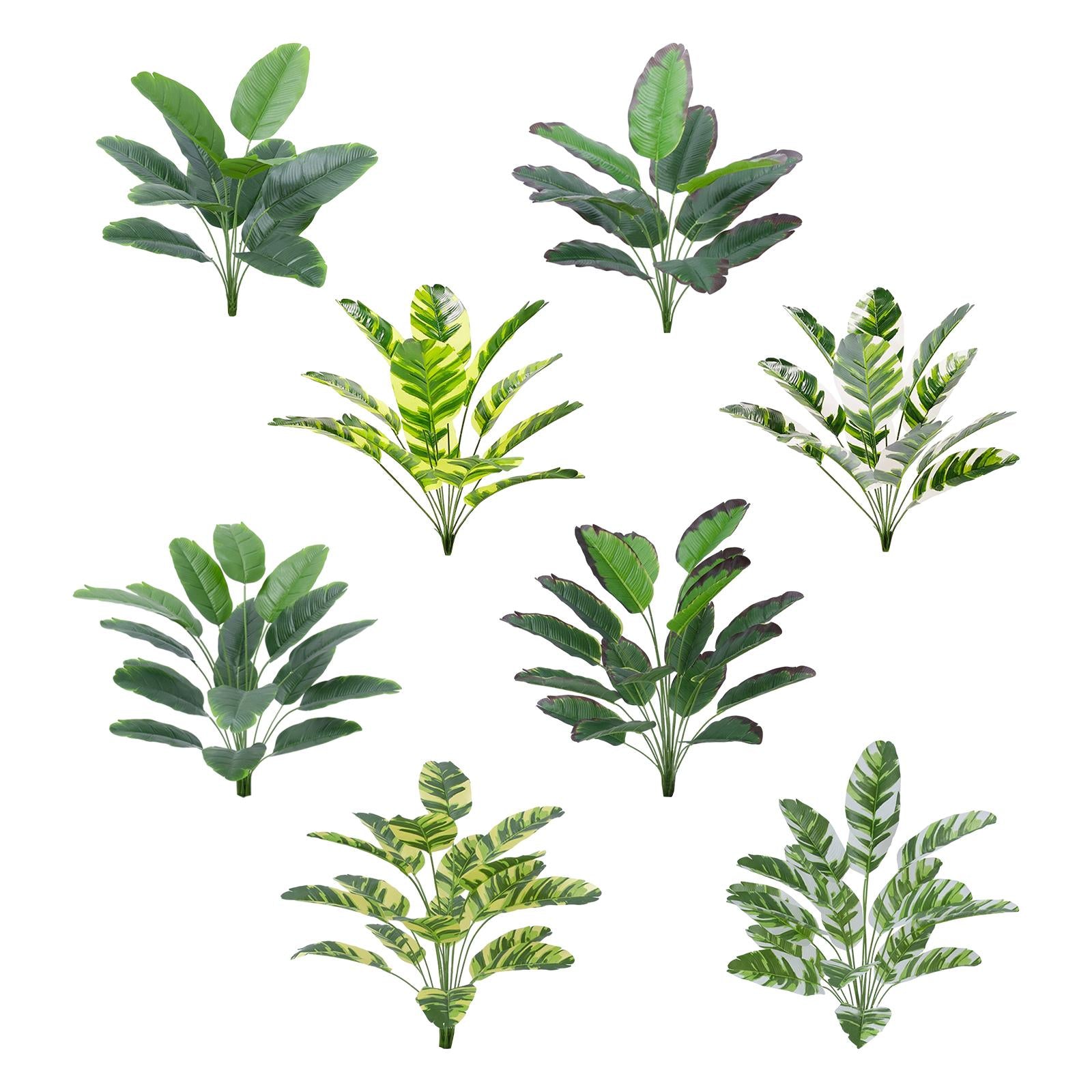 Large Fake Plants Outside Simulated Banana Leaf for Bathroom Beach Fireplace 12 heads Style A
