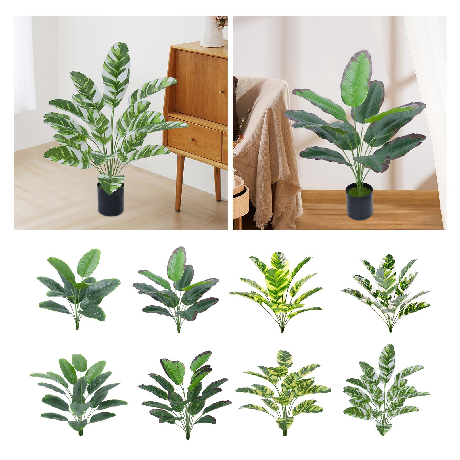 Large Fake Plants Outside Simulated Banana Leaf for Bathroom Beach Fireplace 12 heads Style A