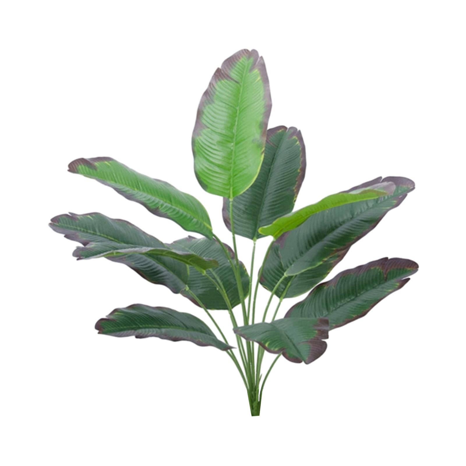 Large Fake Plants Outside Simulated Banana Leaf for Bathroom Beach Fireplace 12 heads Style B