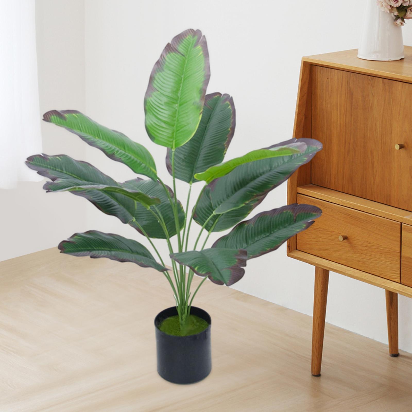 Large Fake Plants Outside Simulated Banana Leaf for Bathroom Beach Fireplace 12 heads Style B
