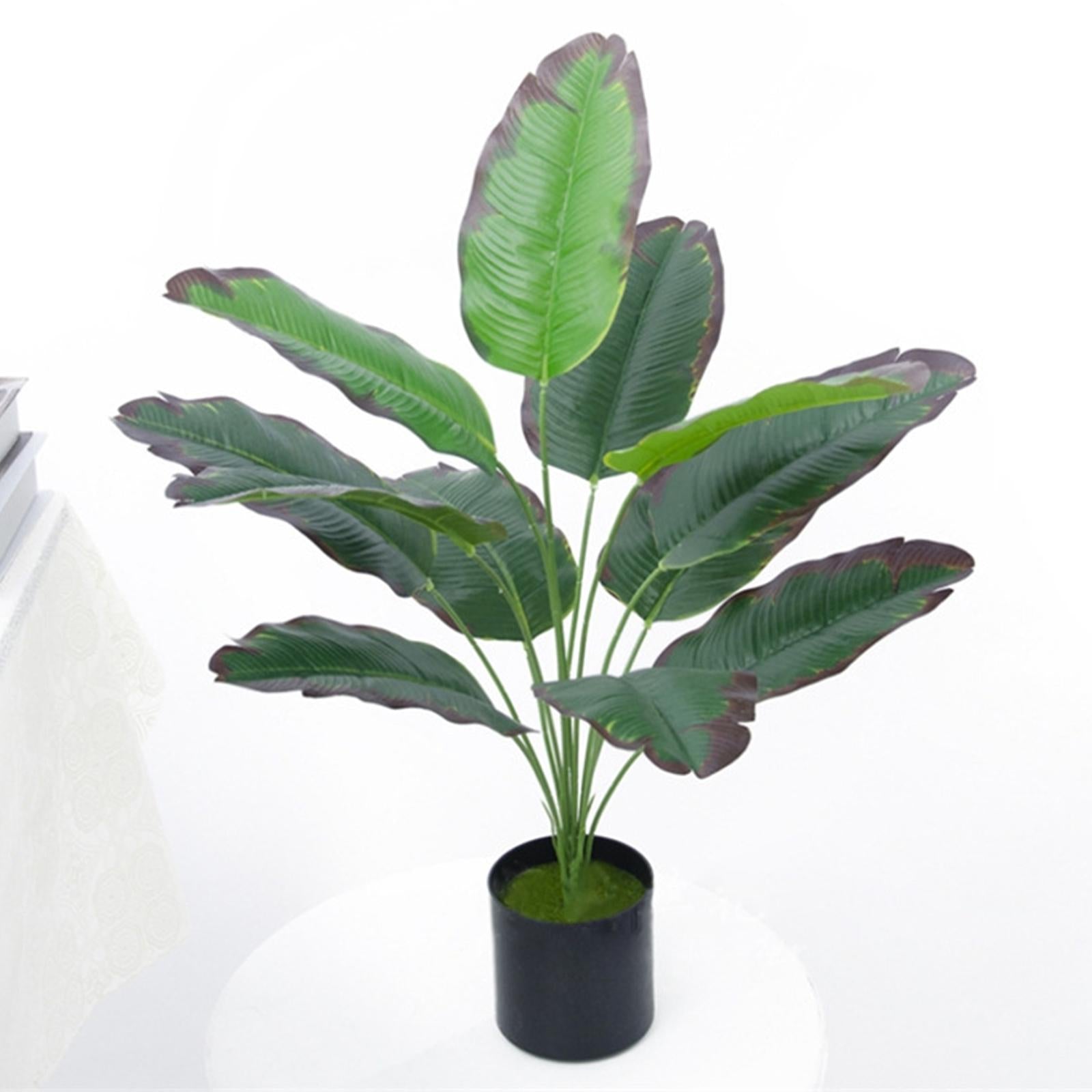 Large Fake Plants Outside Simulated Banana Leaf for Bathroom Beach Fireplace 12 heads Style B