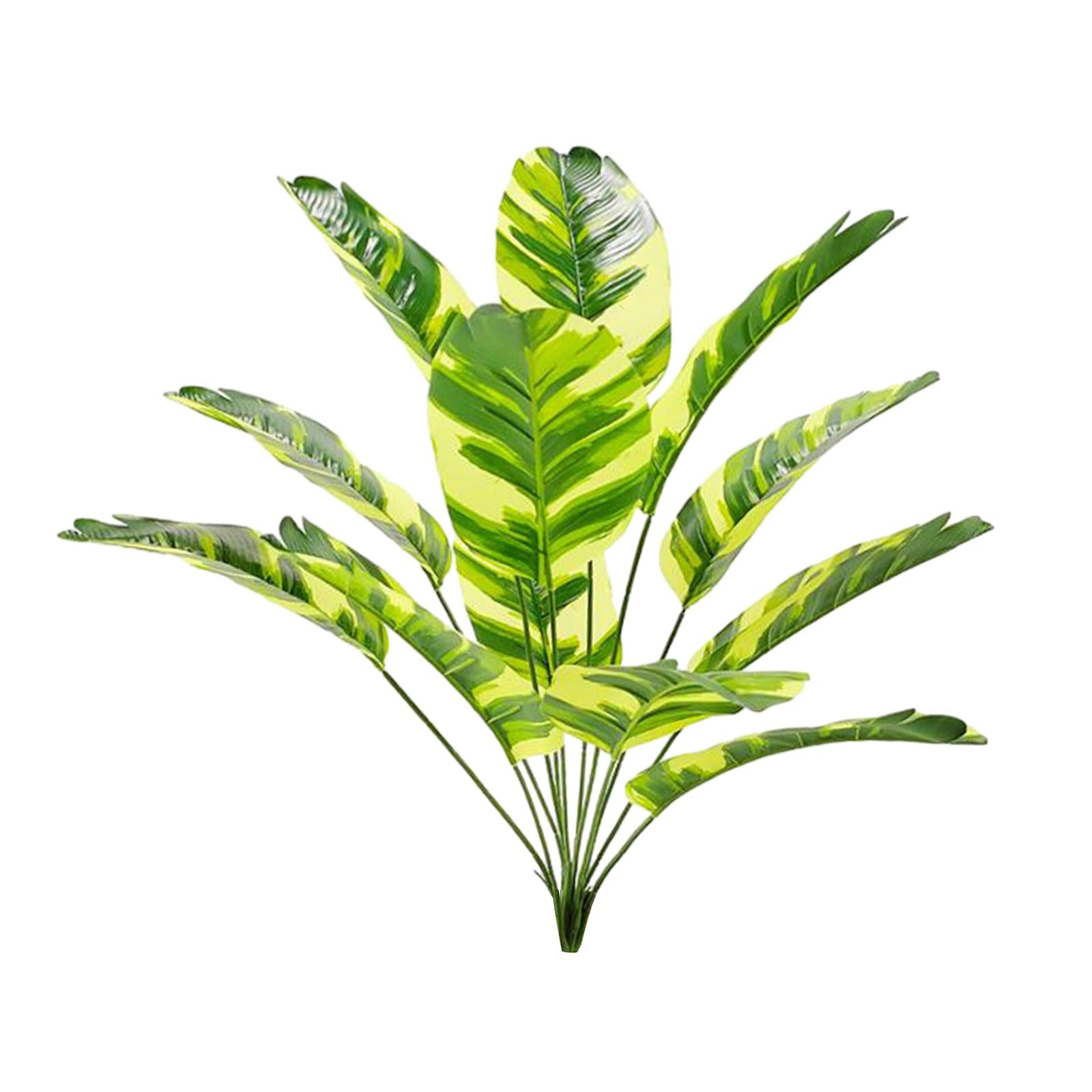 Large Fake Plants Outside Simulated Banana Leaf for Bathroom Beach Fireplace 12 heads Style C