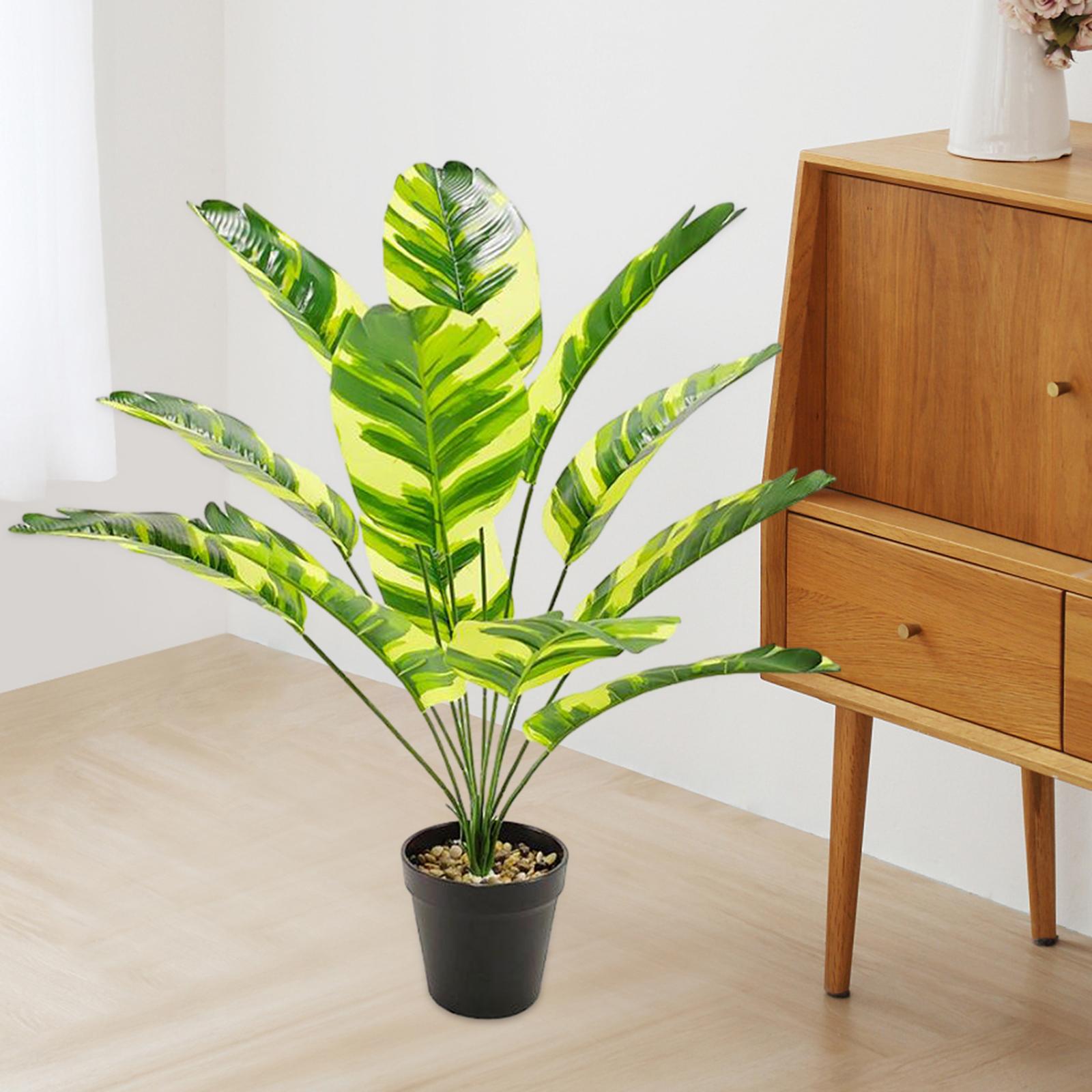 Large Fake Plants Outside Simulated Banana Leaf for Bathroom Beach Fireplace 12 heads Style C