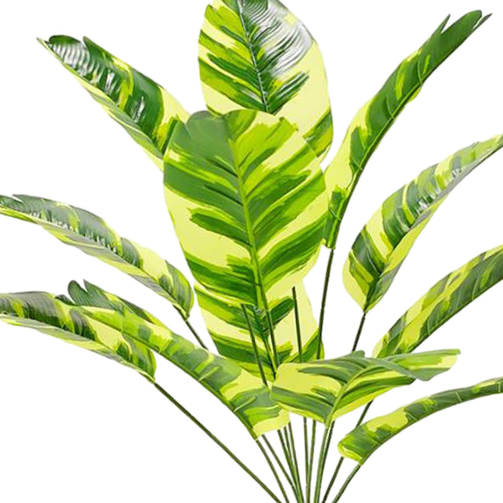 Large Fake Plants Outside Simulated Banana Leaf for Bathroom Beach Fireplace 12 heads Style C
