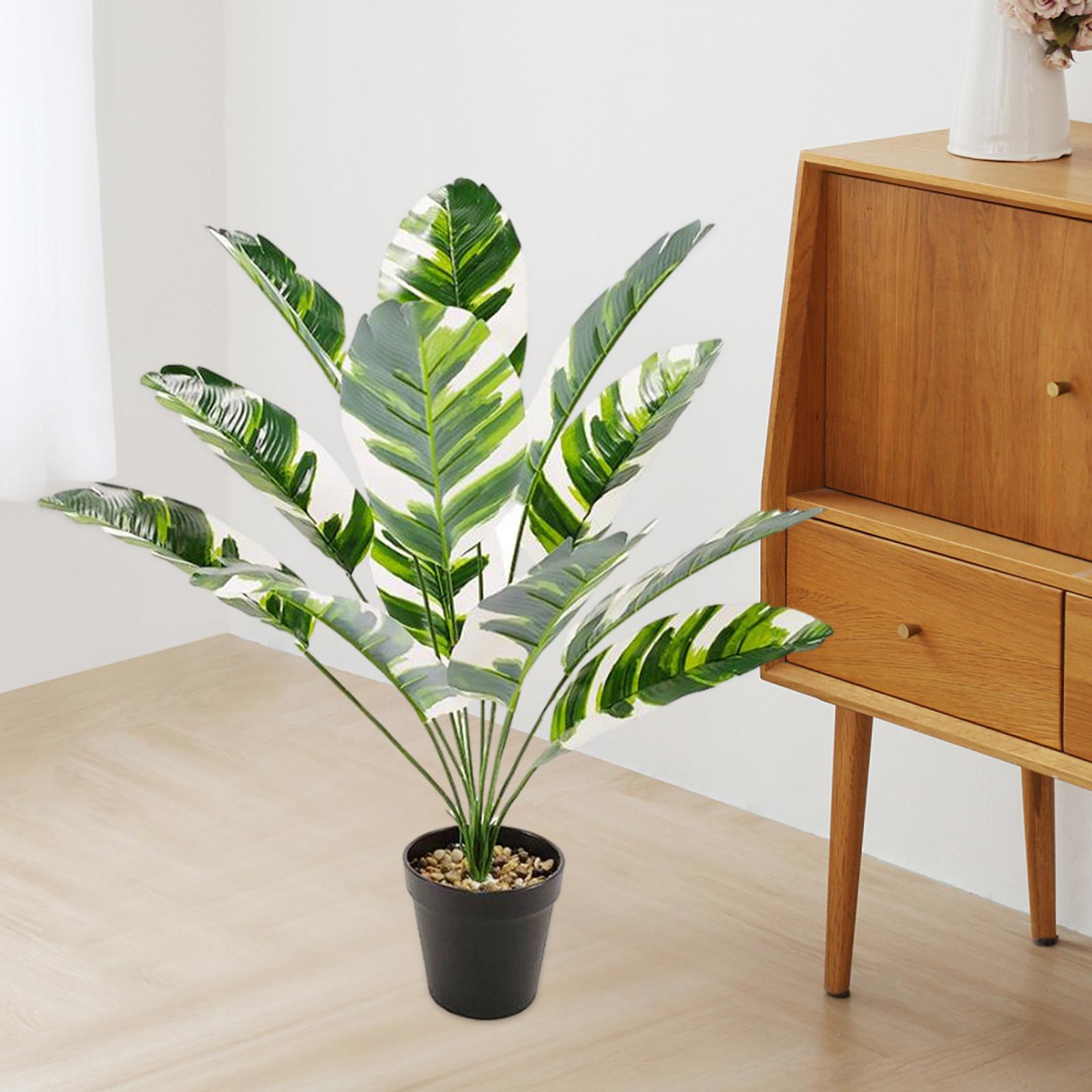 Large Fake Plants Outside Simulated Banana Leaf for Bathroom Beach Fireplace 12 heads Style D