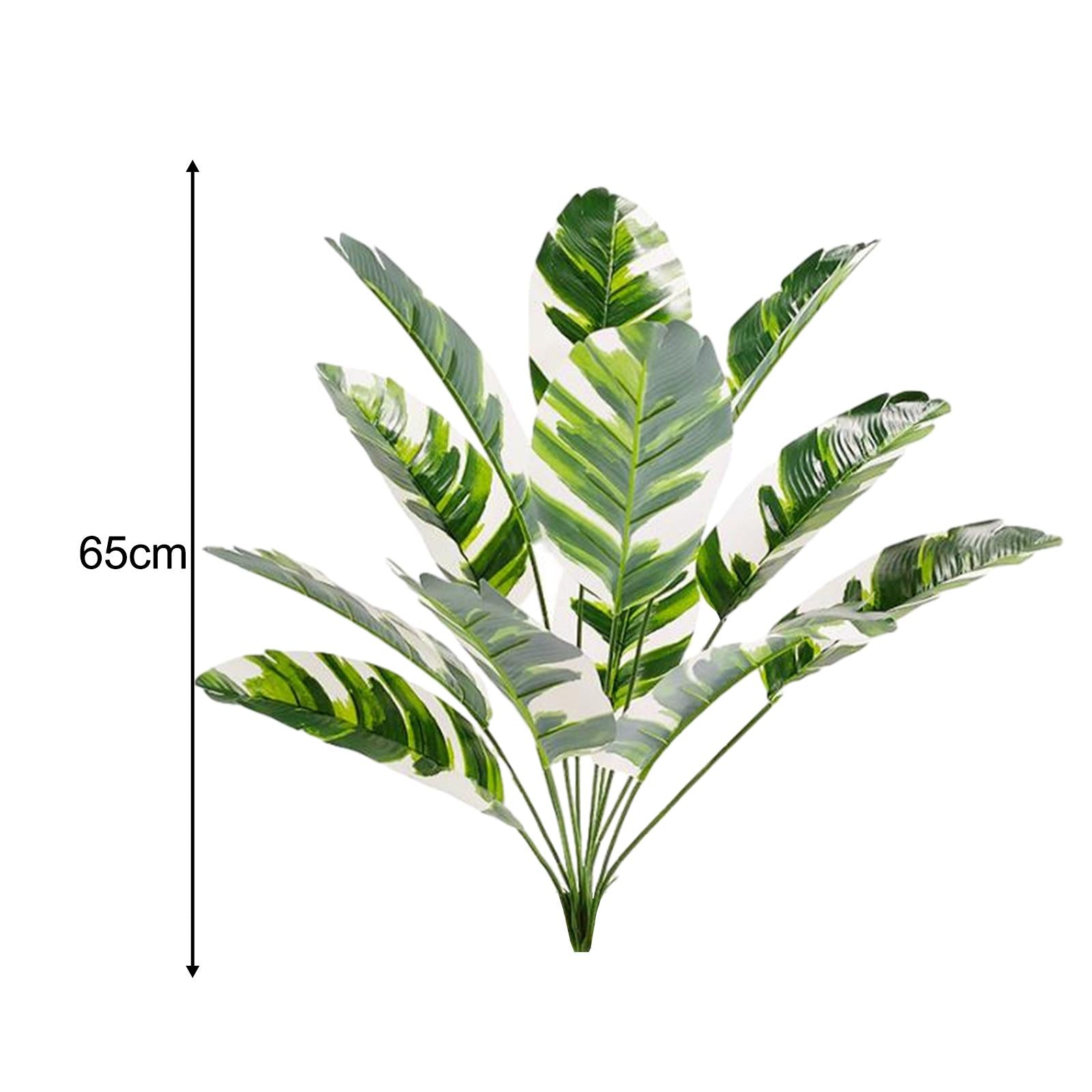 Large Fake Plants Outside Simulated Banana Leaf for Bathroom Beach Fireplace 12 heads Style D