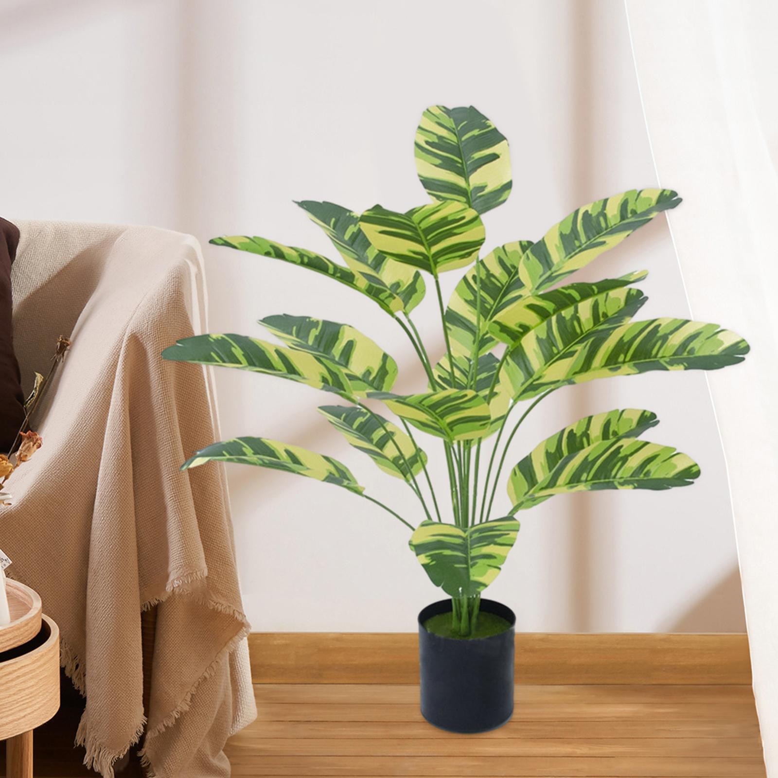 Large Fake Plants Outside Simulated Banana Leaf for Bathroom Beach Fireplace 18 heads Style G