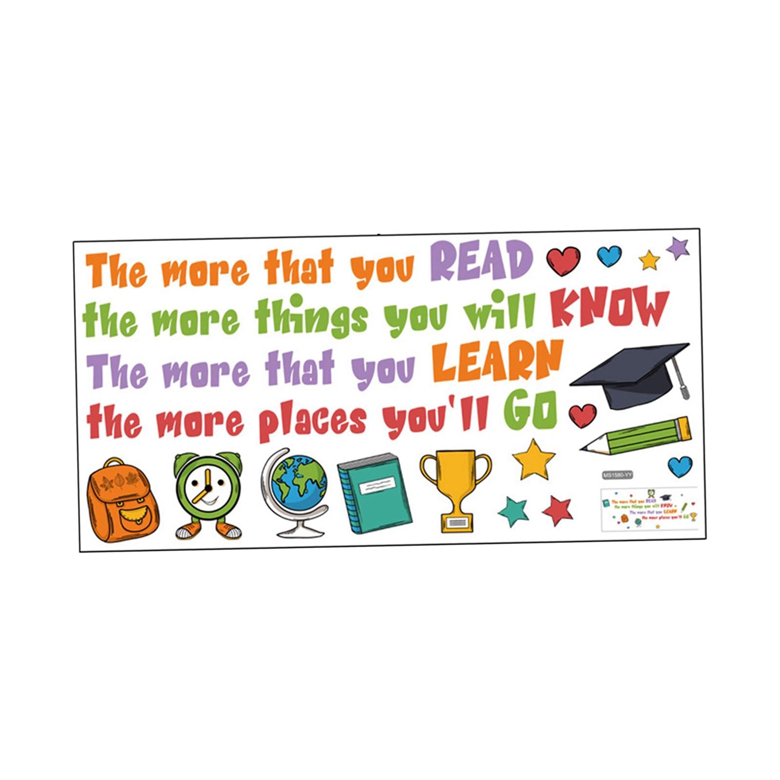 Wall Stickers PVC Colorful Cartoon for Classroom Kids Bedroom Birthday Party