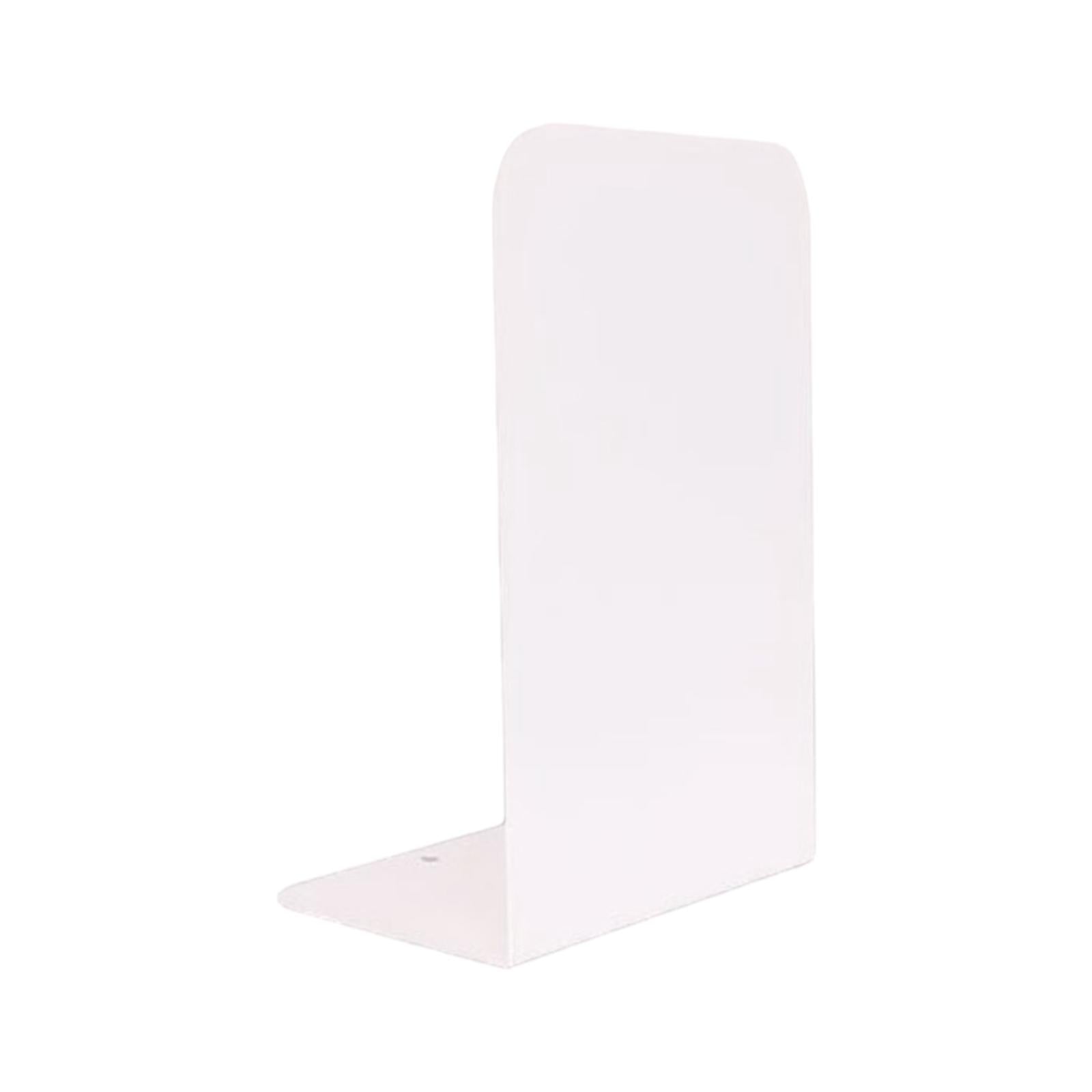 Decorative Bookends Heavy Duty Organizer Book Holder for Shelves Desk Office Pure White